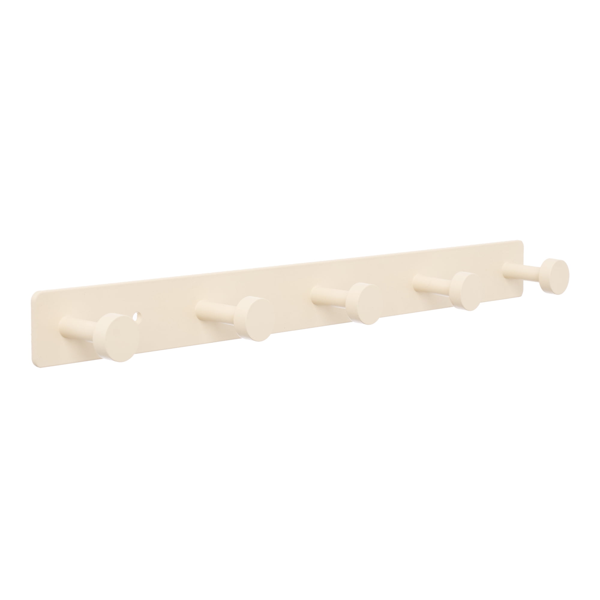 Unique Bargains Coat Rack Wall Mount Aluminum Hook Hat Rack for Entryway White 13"x1.2"