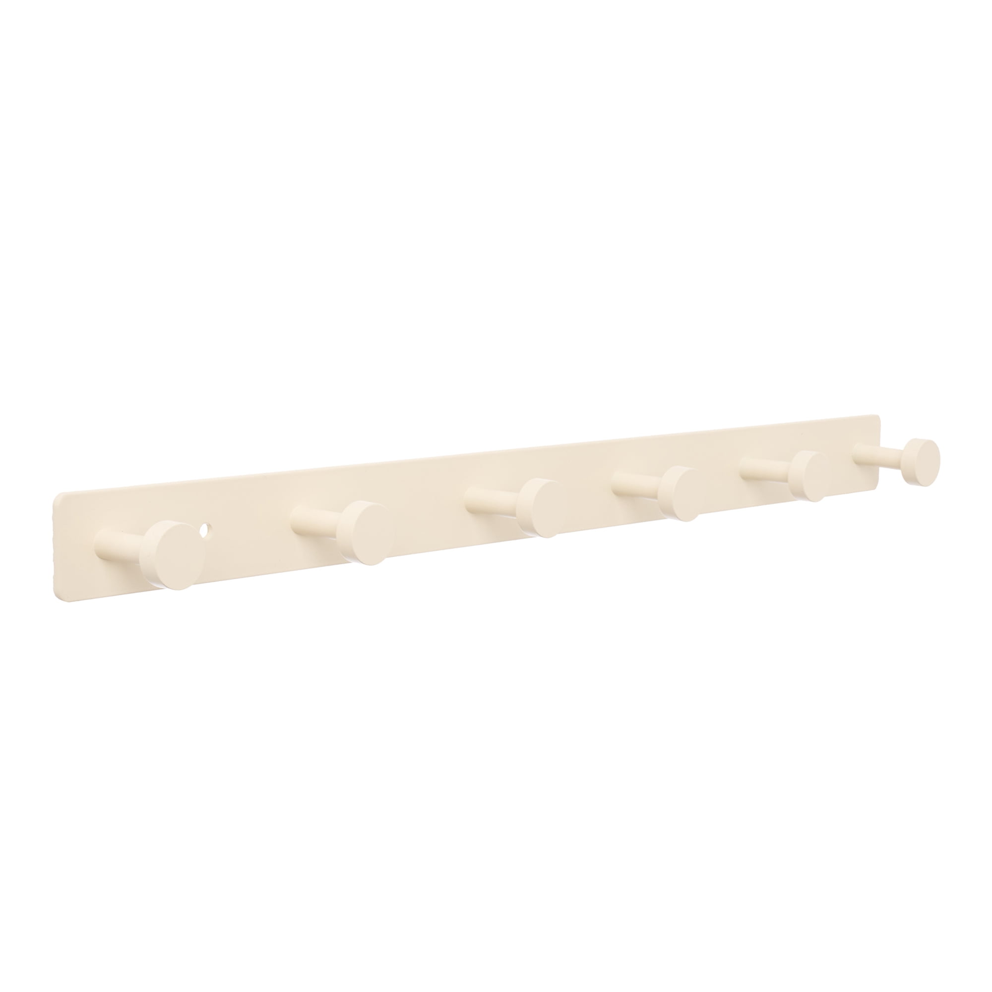 Unique Bargains Coat Rack Wall Mount Aluminum Hook Hat Rack for Entryway White 16.1"x1.2"