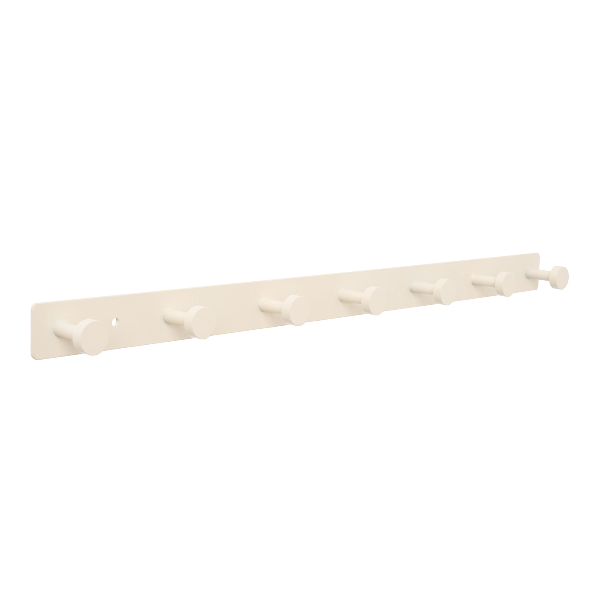 Unique Bargains Coat Rack Wall Mount Aluminum Hook Hat Rack for Entryway White 19.3"x1.2"