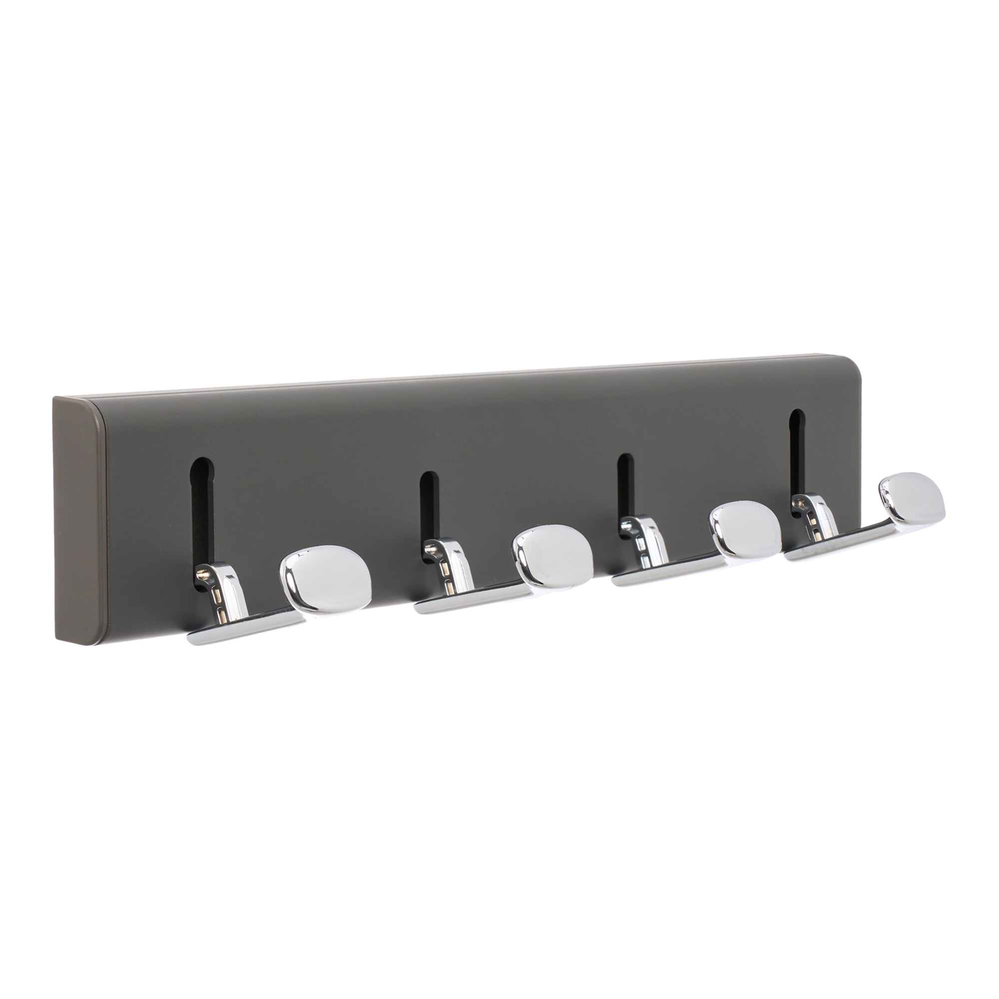 Unique Bargains Coat Rack Wall Mount Aluminum Hook for Entryway Gray 11.2"x2.2"