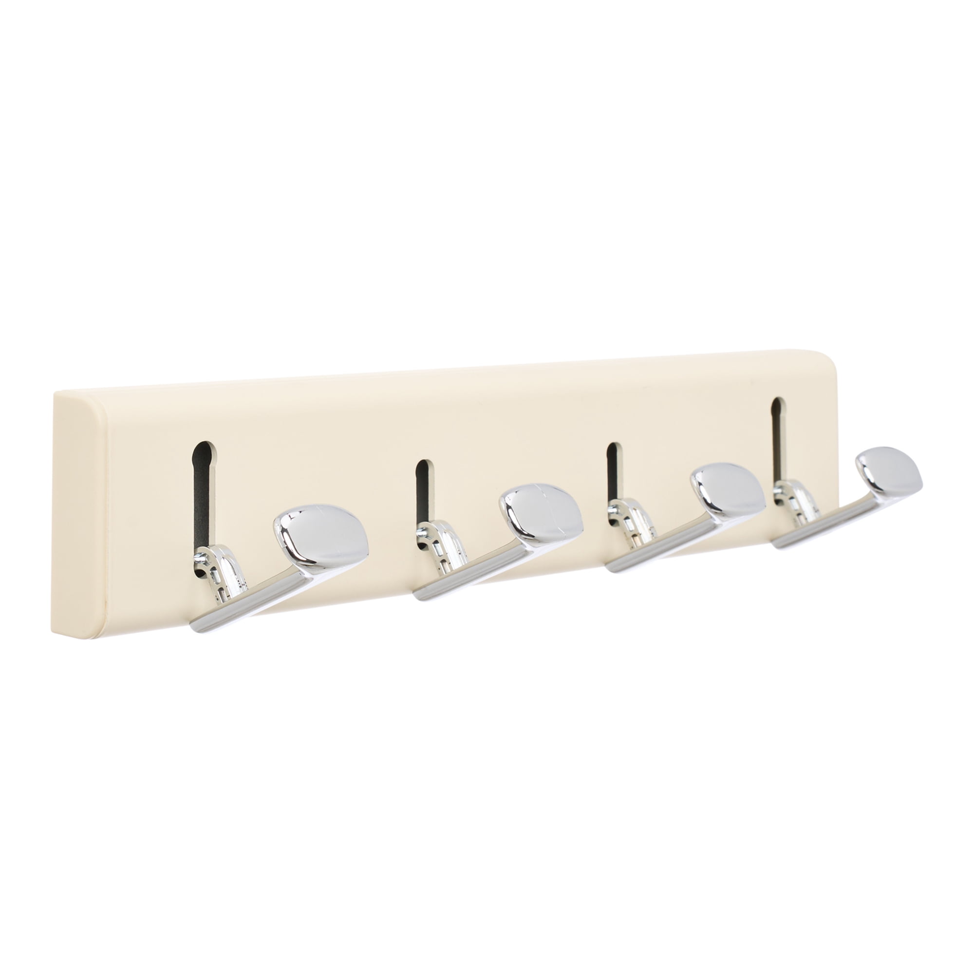 Unique Bargains Coat Rack Wall Mount Aluminum Hook for Entryway Milk White 11.2"x2.2"
