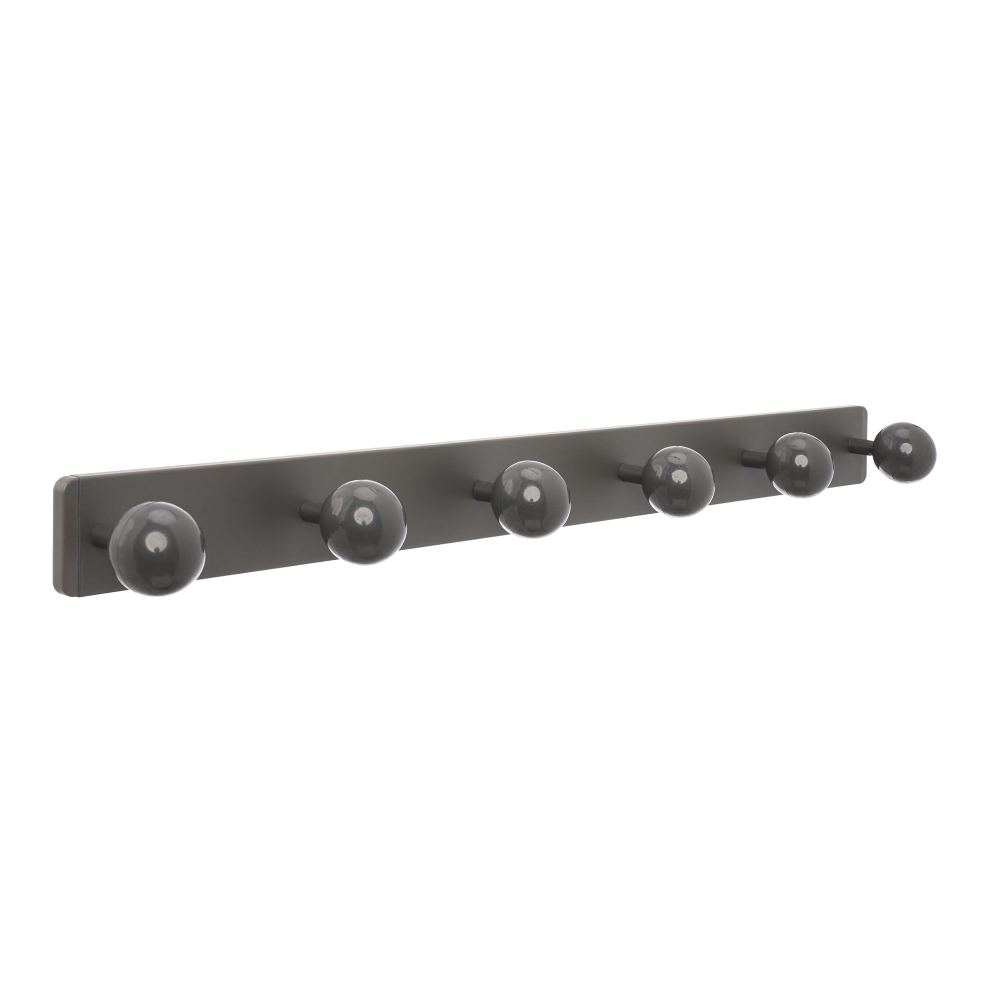 Unique Bargains Coat Rack Wall Mount Aluminum Wood Hook for Entryway Gray 18.9"x1.6"