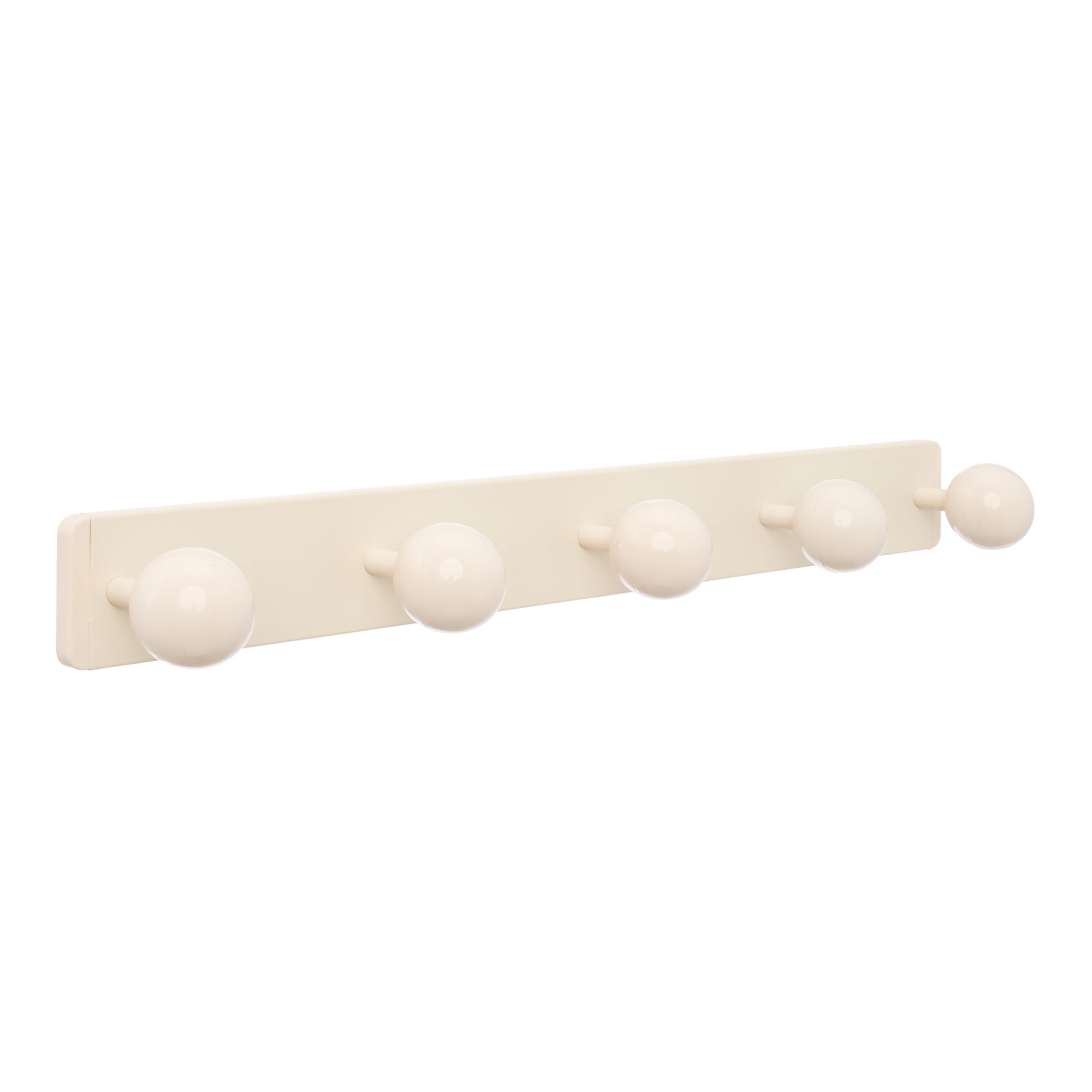 Unique Bargains Coat Rack Wall Mount Aluminum Wood Hook for Entryway White 15.7"x1.6"