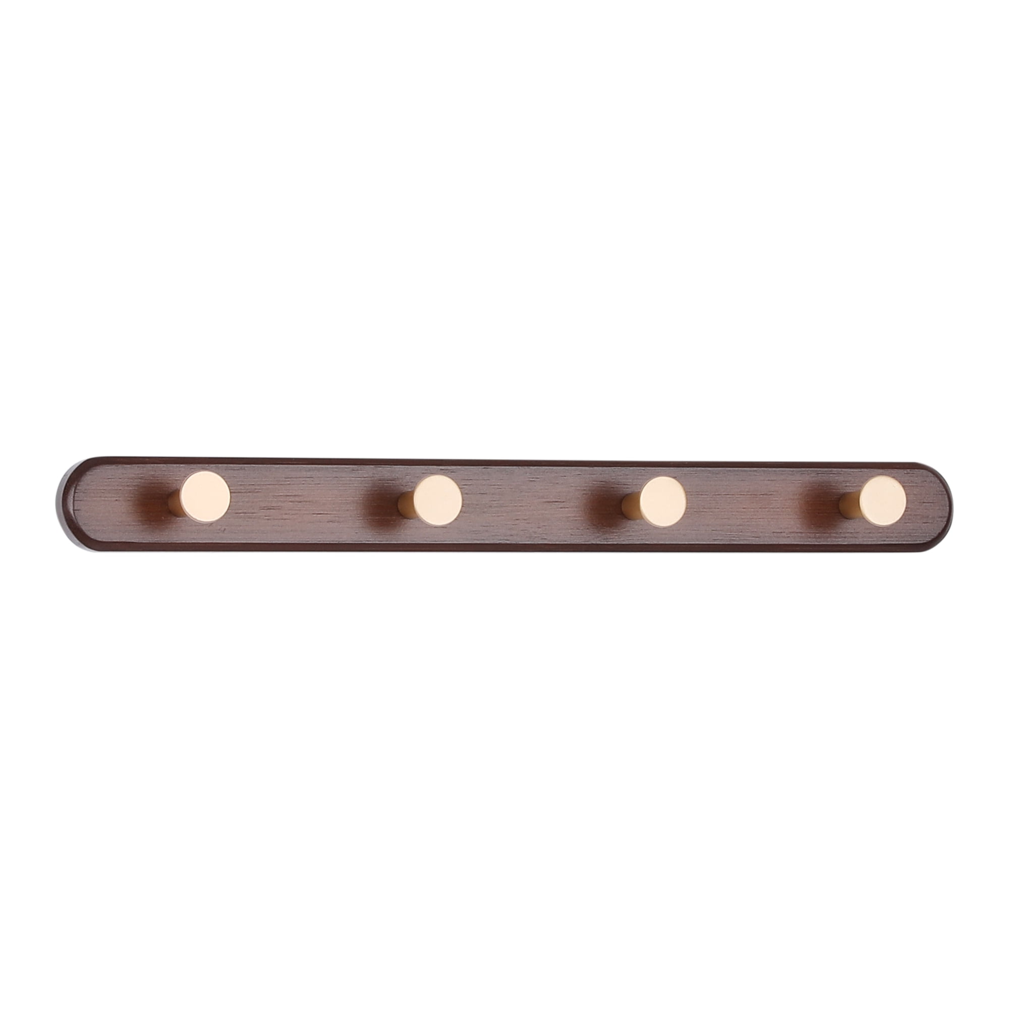 Unique Bargains Coat Rack Wall Mount Coat Hook for Hanging with 4 Hooks Hat Rack Brown