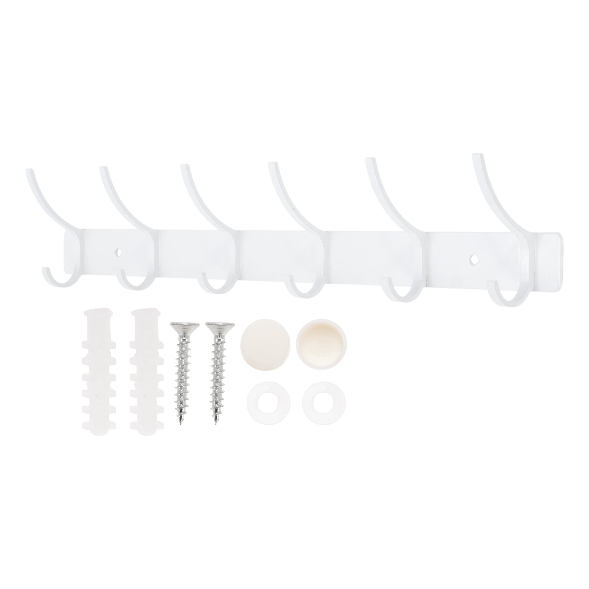 Unique Bargains Coat Rack Wall Mount Hook Cream 15x1.2x6
