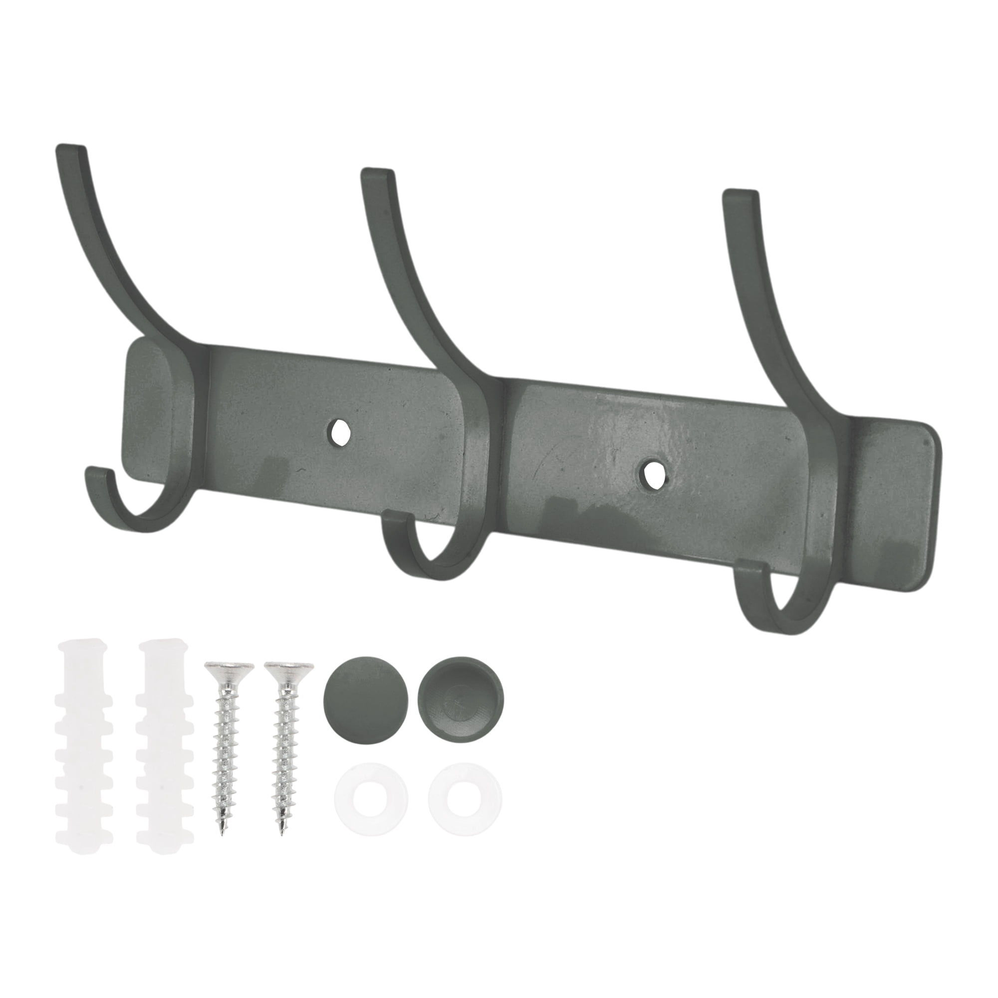 Unique Bargains Coat Rack Wall Mount Hook Light Gray 6.9x1.2x6