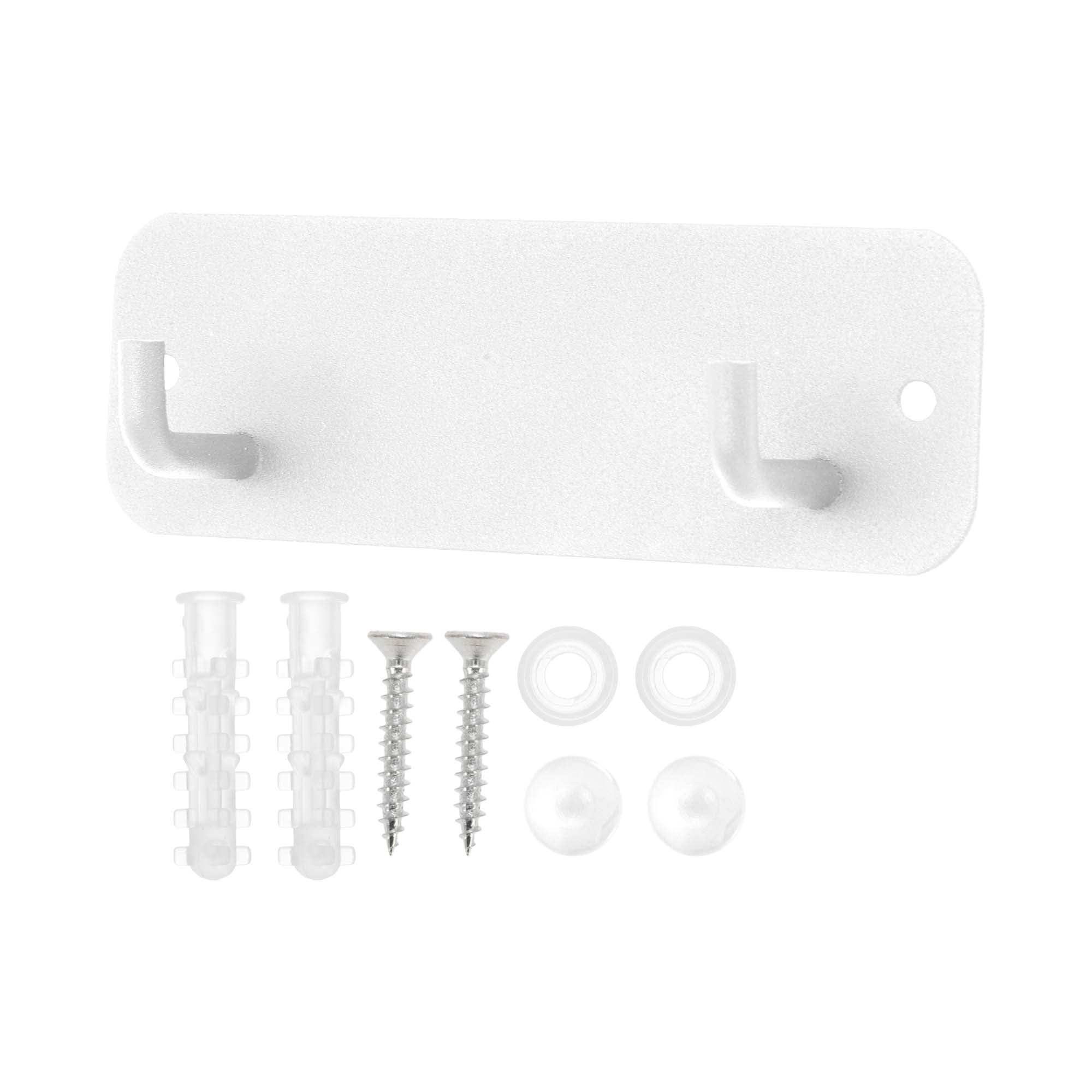 Unique Bargains Coat Rack Wall Mount Hooks for Hanging White 4.72"x1.57"x0.12" 1 Pc