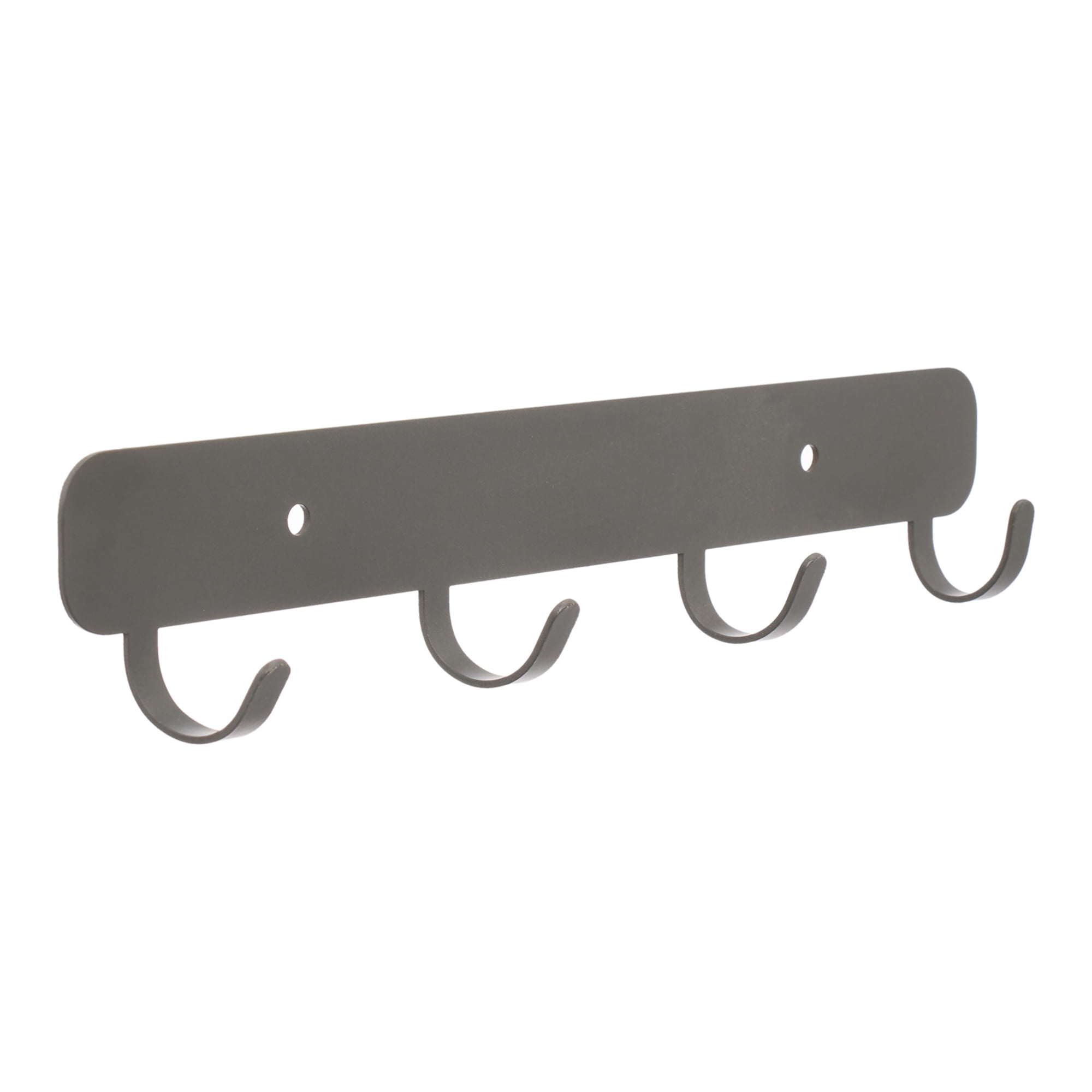 Unique Bargains Coat Rack Wall Mount Metal 4 Hooks Hat Rack for Entryway Bathroom Gray