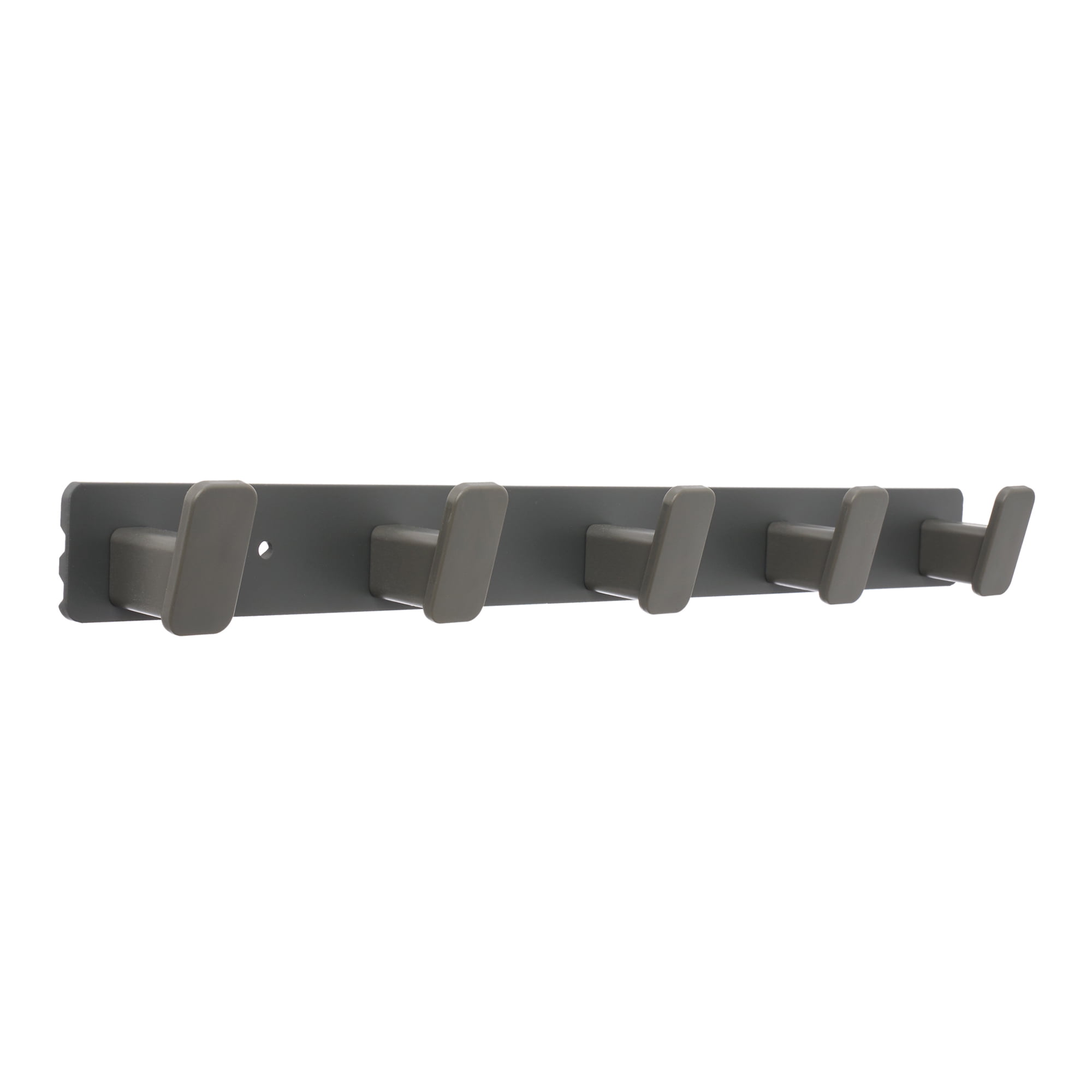 Unique Bargains Coat Rack Wall Mount Metal 5 Hooks Hat Rack for Entryway Gray