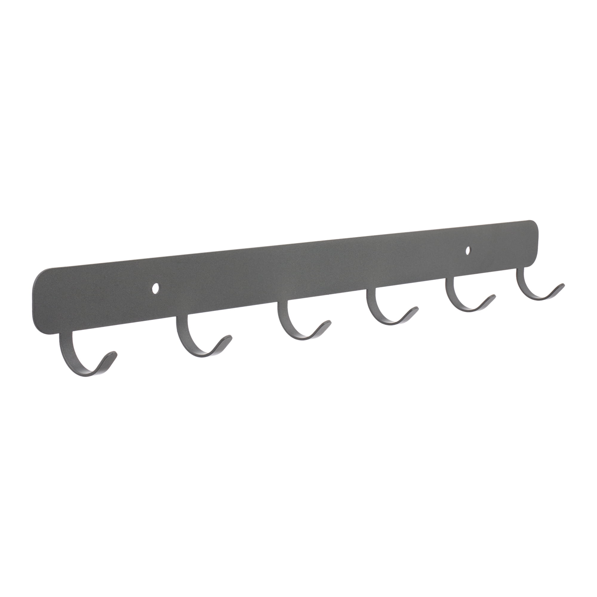 Unique Bargains Coat Rack Wall Mount Metal 6 Hooks Hat Rack for Entryway Bathroom Gray