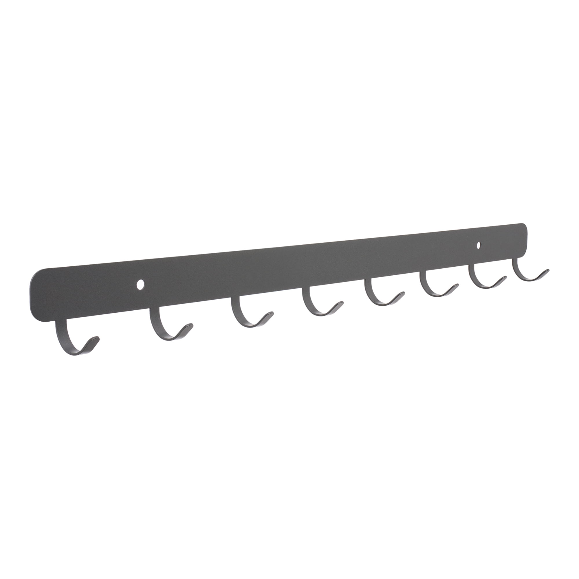 Unique Bargains Coat Rack Wall Mount Metal 8 Hooks Hat Rack for Entryway Bathroom Gray
