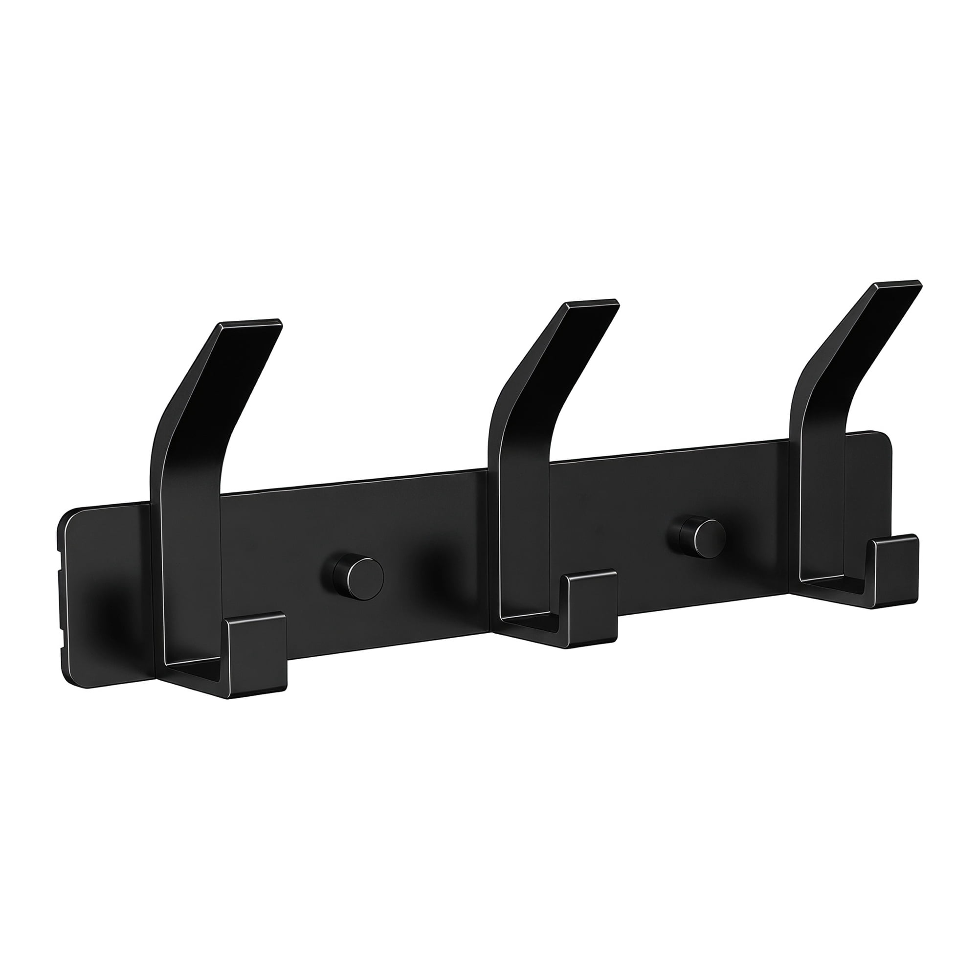 Unique Bargains Coat Rack Wall Mount Metal Hook for Bathroom and Bedroom Black 3 Hooks