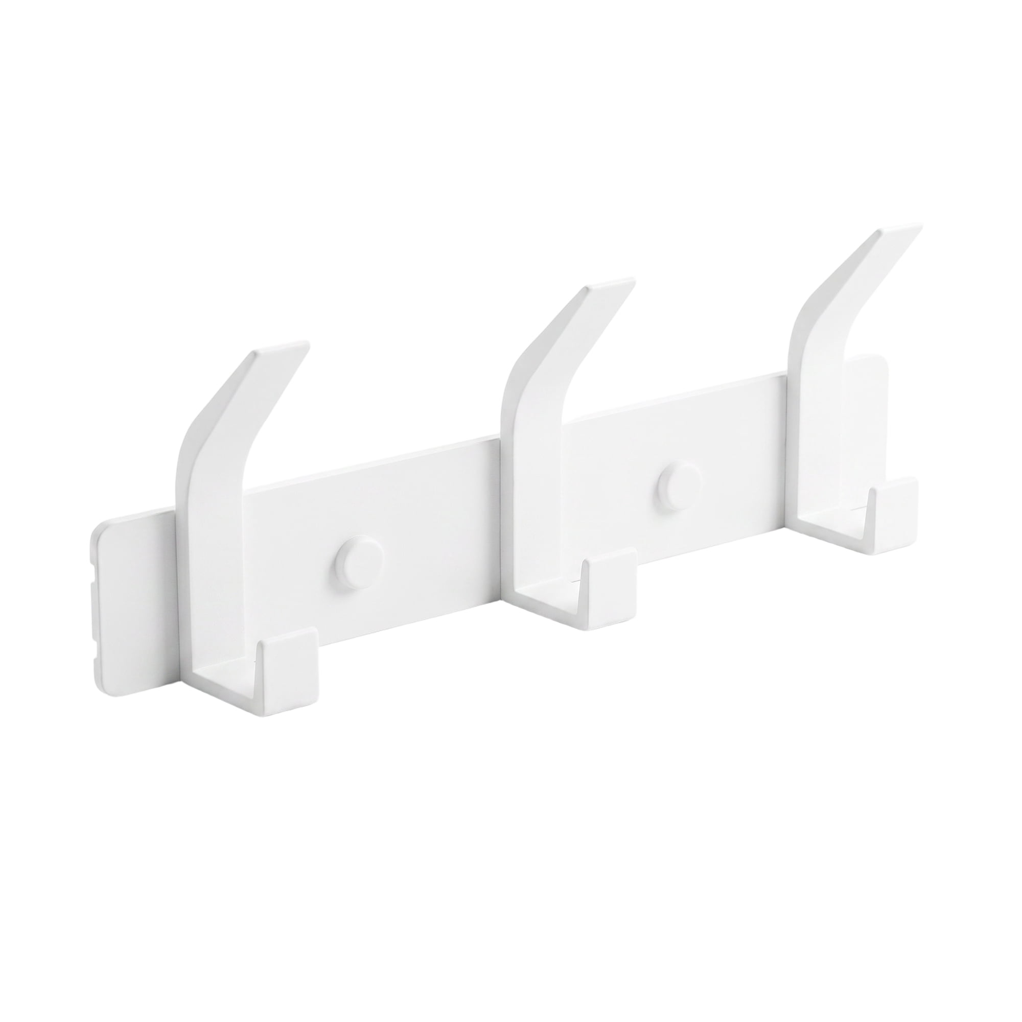 Unique Bargains Coat Rack Wall Mount Metal Hook for Bathroom and Bedroom White 3 Hooks