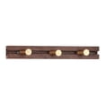 thumbnail image 1 of Unique Bargains Coat Rack Wall Mount Wood Coat Hook for Hanging with 3 Hooks Dark Brown, 1 of 7