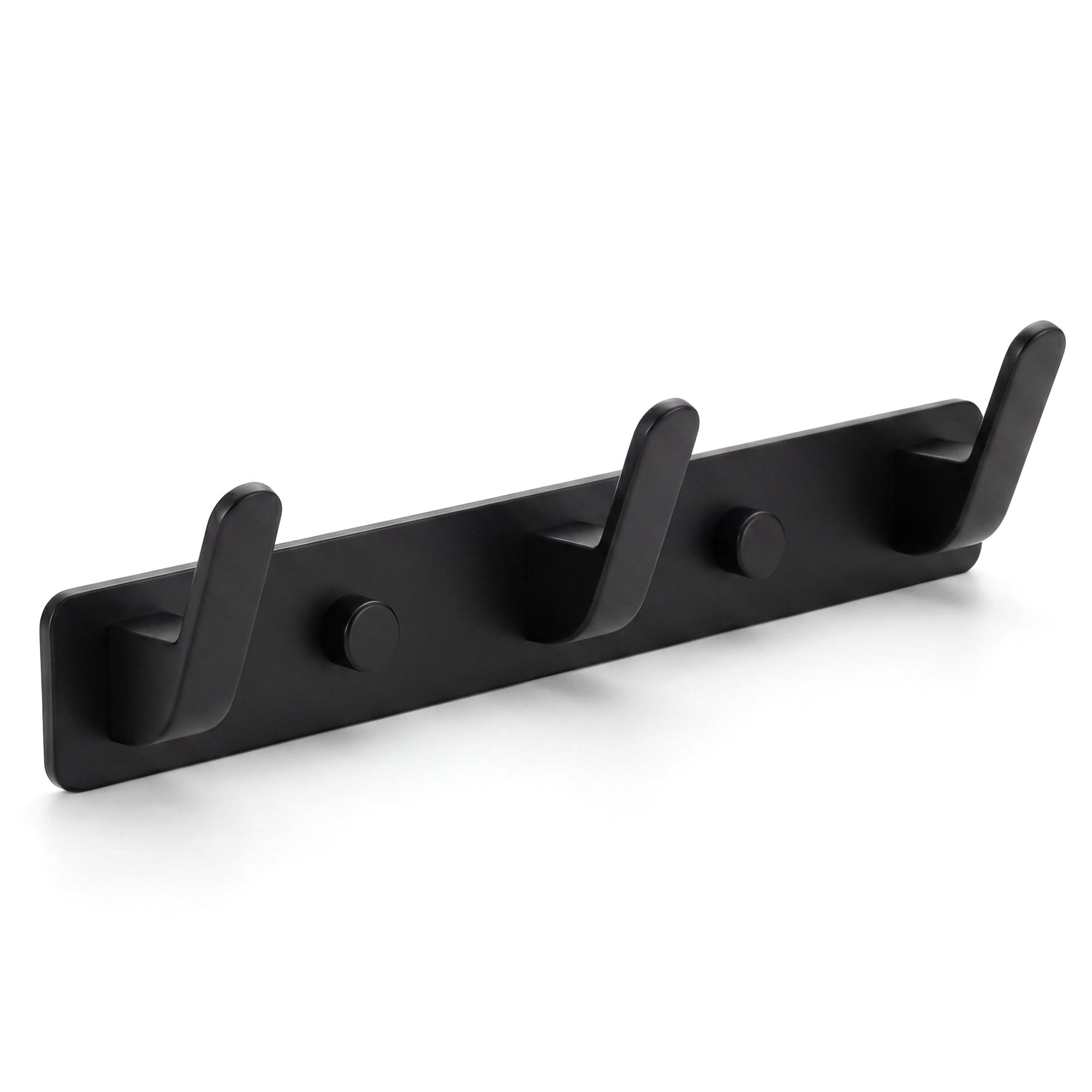 Unique Bargains Coat Rack Wall Mount for Entryway Bathroom Bedroom Black 3 Hooks