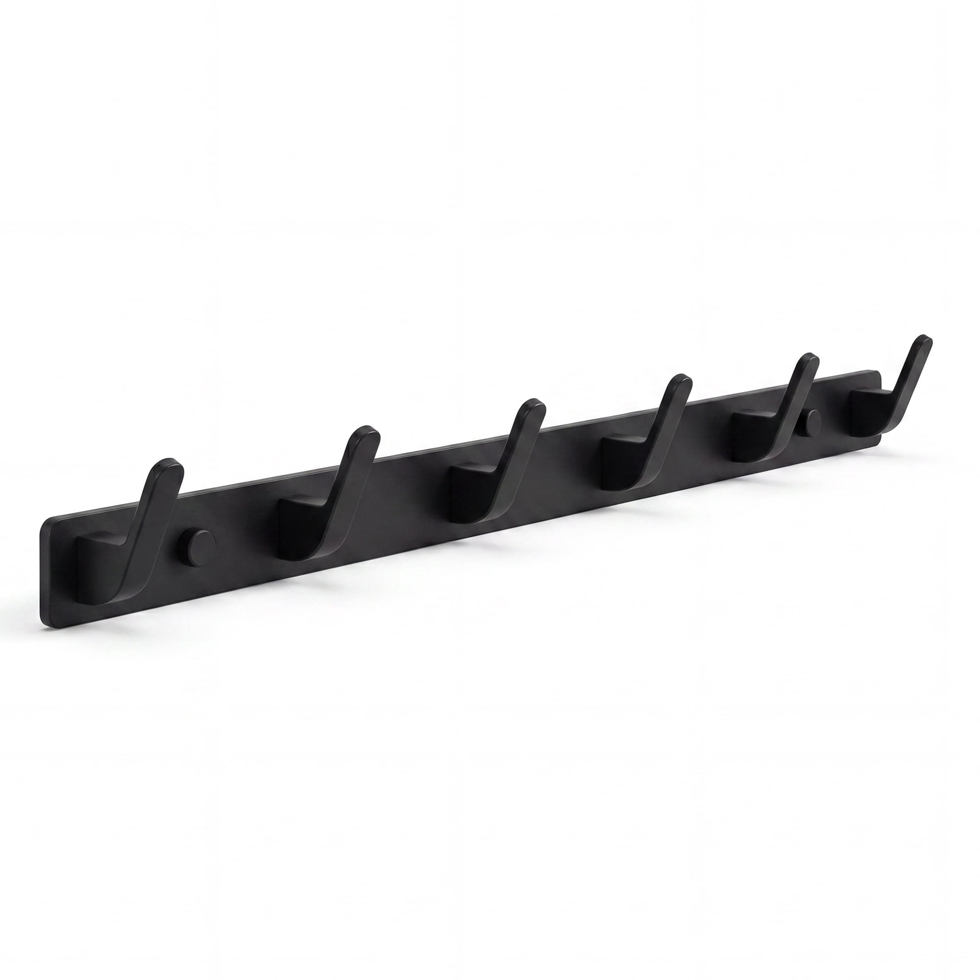 Unique Bargains Coat Rack Wall Mount for Entryway Bathroom Bedroom Black 6 Hooks