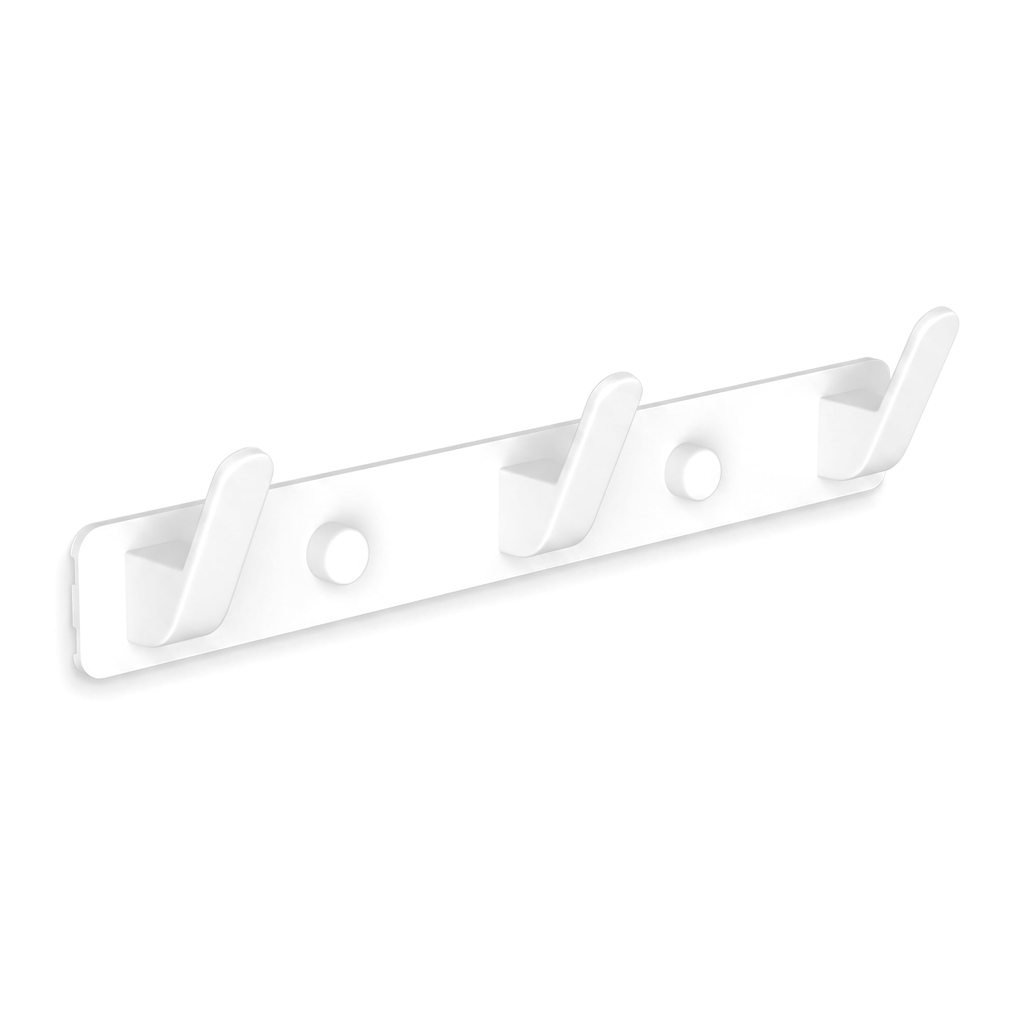 Unique Bargains Coat Rack Wall Mount for Entryway Bathroom Bedroom White 3 Hooks