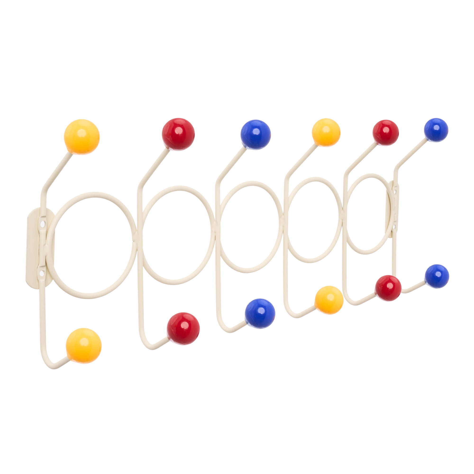 Unique Bargains Coat Rack Wall Mount with 12 Hooks for Entryway Colorful 43.5"x16.5"