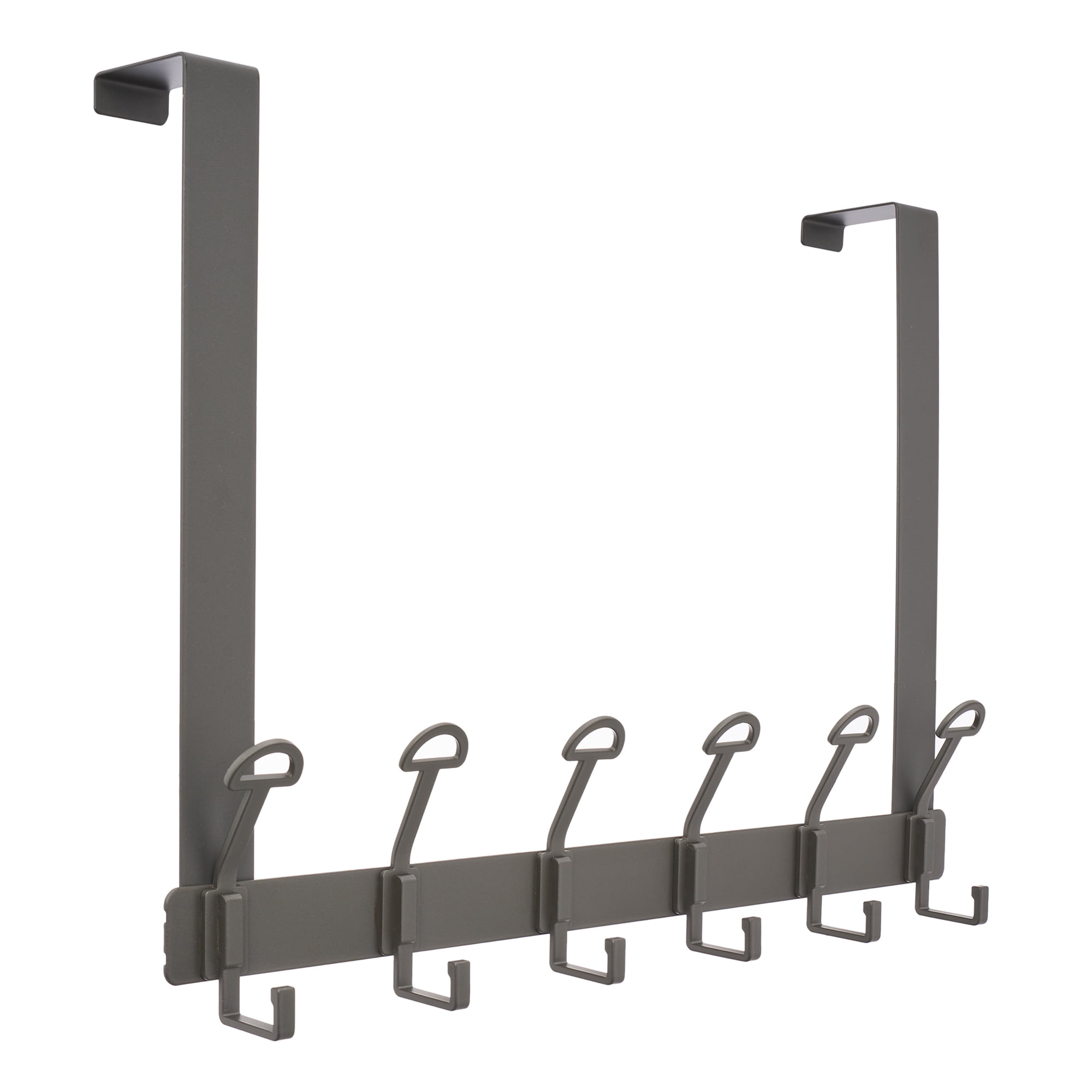 Unique Bargains Coat Rack Wall Mount with 6 Hooks for Entryway Bedroom Gray 15.4"x11"