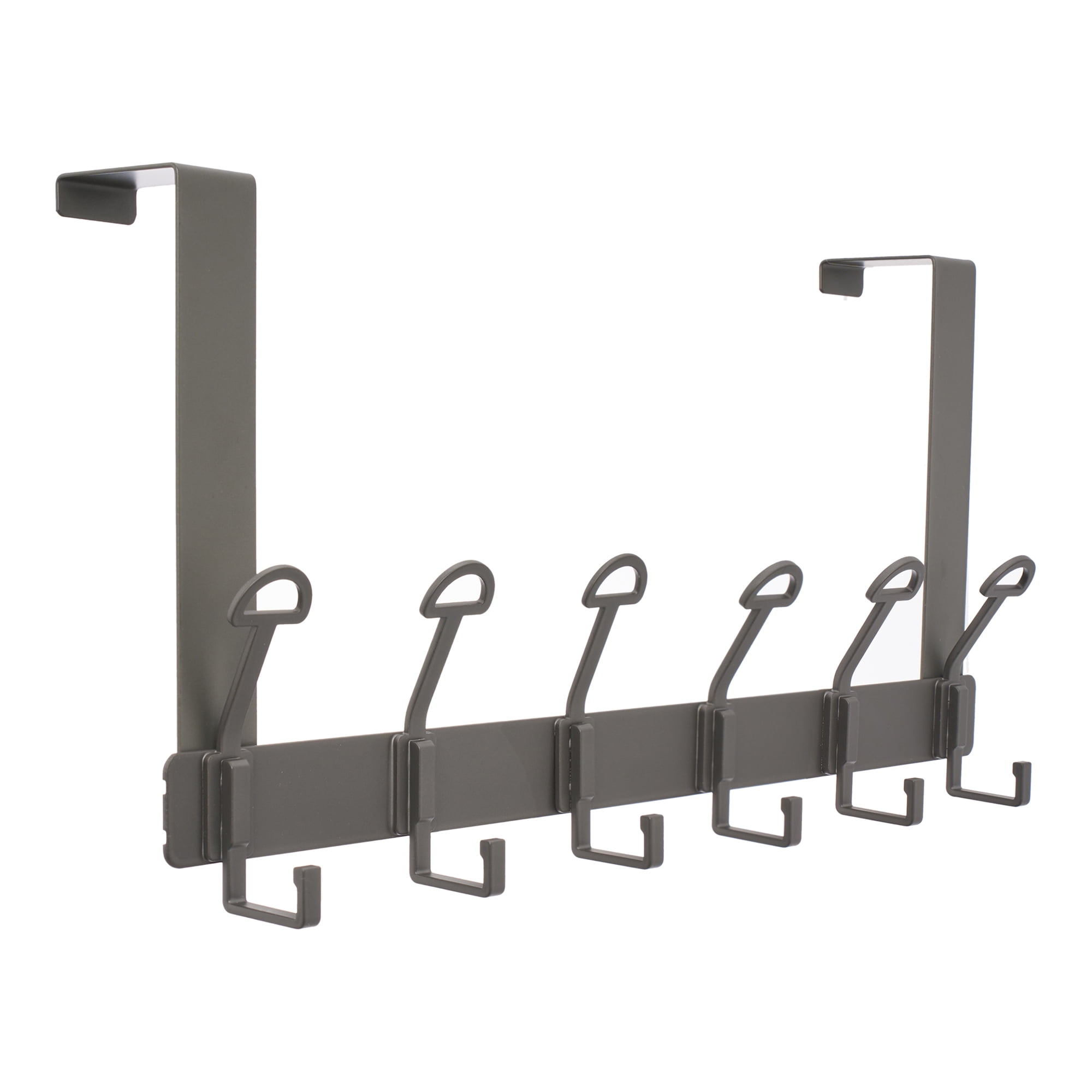 Unique Bargains Coat Rack Wall Mount with 6 Hooks for Entryway Bedroom Gray 15.4"x7.1"