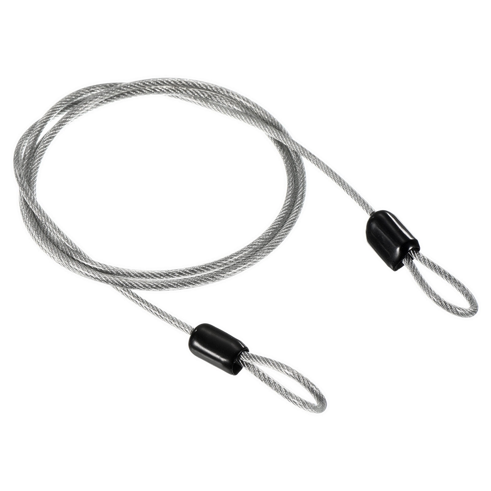 Security Pylon Rope Unique Bargains Coated Security Steel Cable Lock Wire Rope Double Loop ...