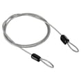 thumbnail image 1 of Unique Bargains Coated Security Steel Cable Lock Wire Rope Double Loop Transparent 2.5mmx1m, 1 of 5