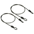 thumbnail image 1 of Unique Bargains Coated Security Steel Cable Luggage Lock Rope Double Loop 2pcs Black 20", 1 of 5
