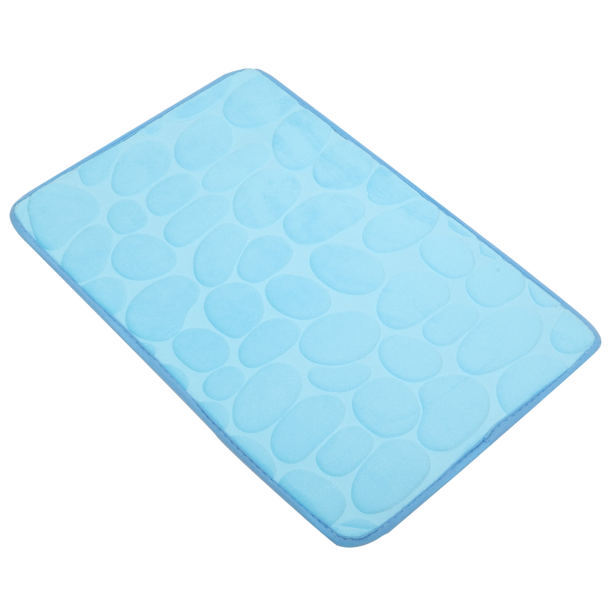 Unique Bargains Cobblestone Pattern Bathroom Rugs Polyester Bath Mat ...