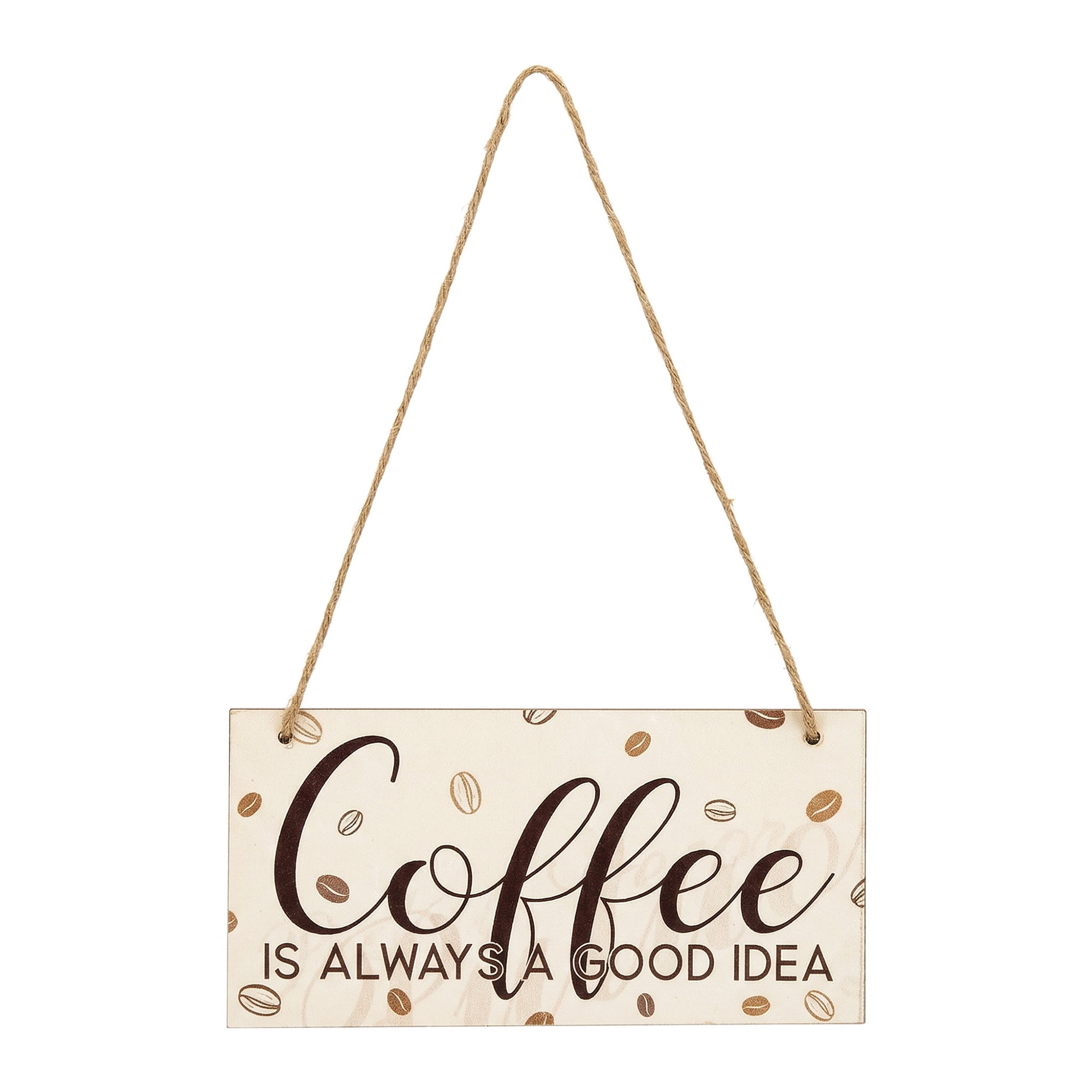 Unique Bargains Coffee Bar Sign Station Decor Rustic Wood Hanging Plaque Style C 3.9in