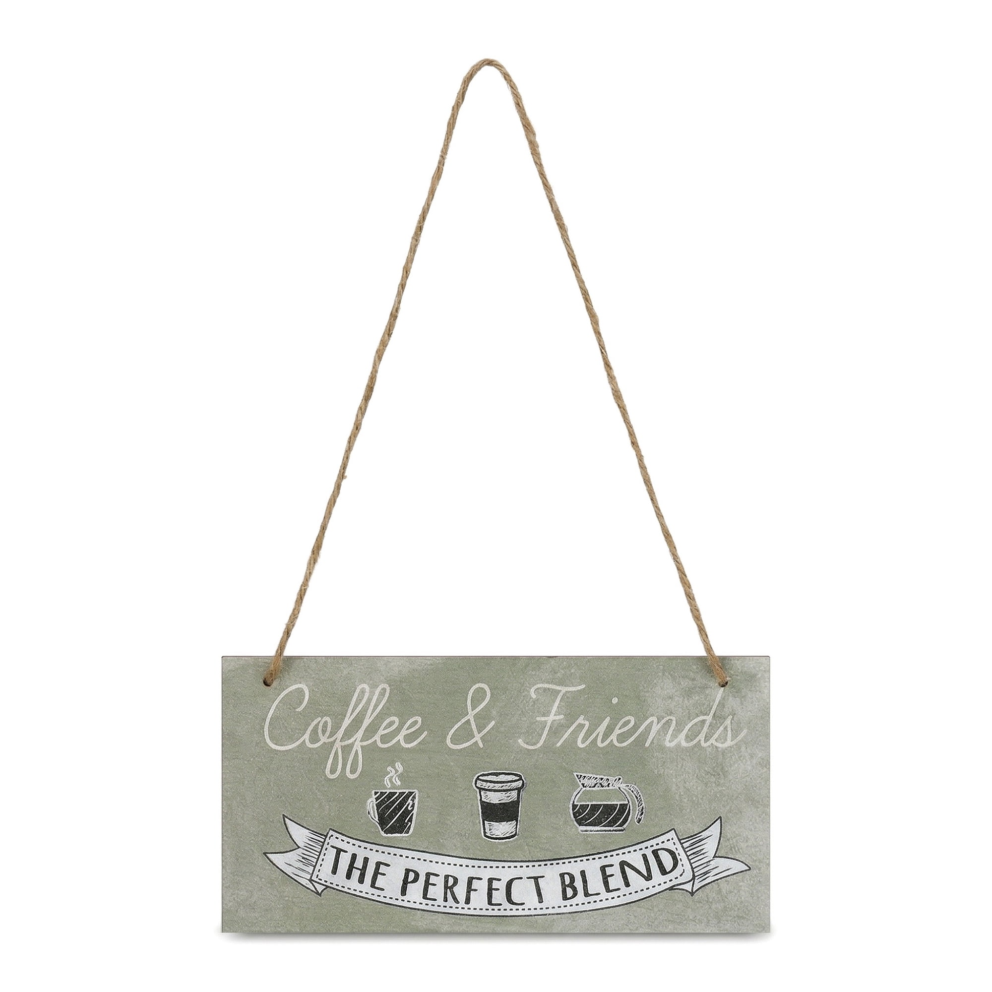 Unique Bargains Coffee Bar Sign Station Decor Rustic Wood Hanging Plaque Style E 3.9in