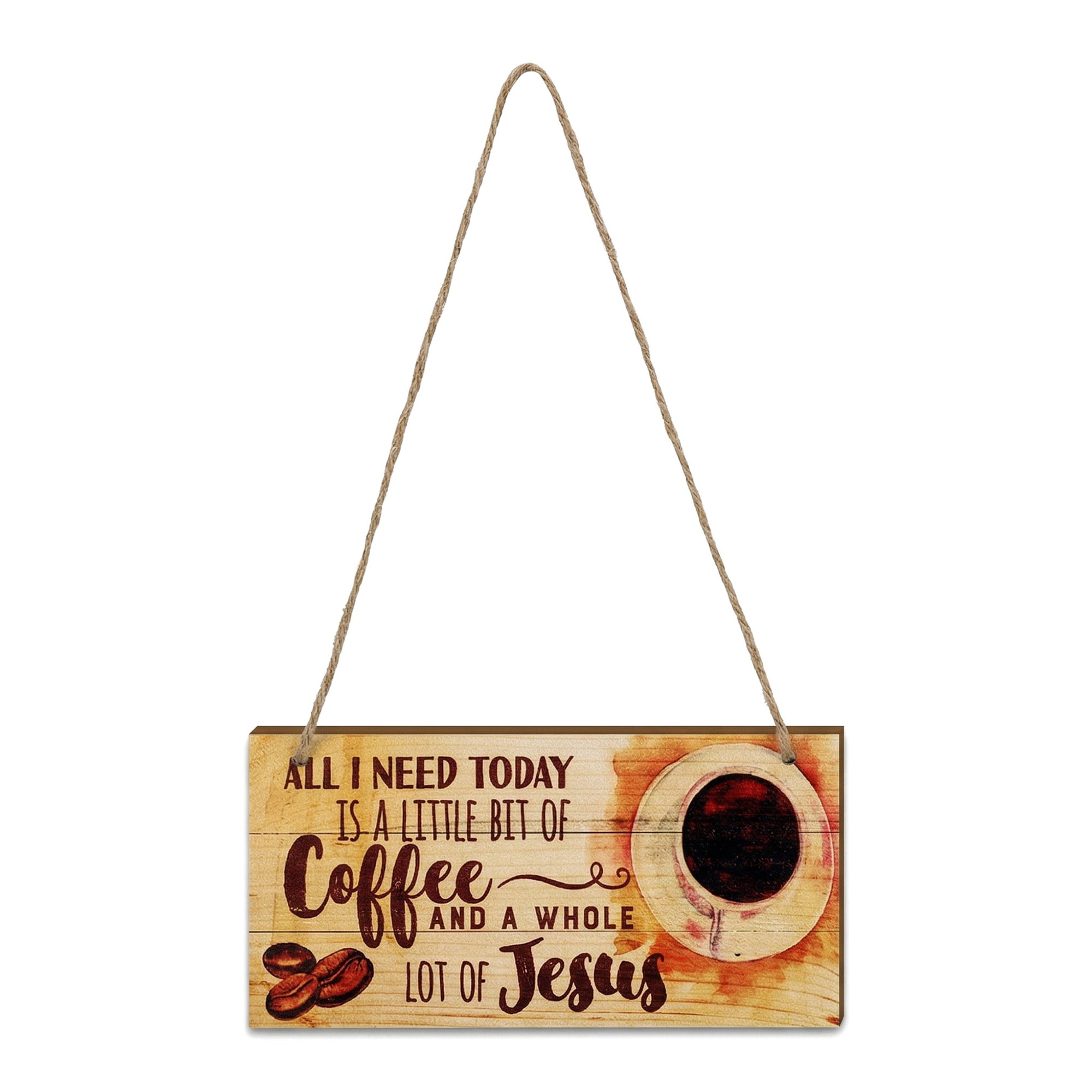 Unique Bargains Coffee Bar Sign Station Decor Rustic Wood Hanging Plaque Style G 3.9in