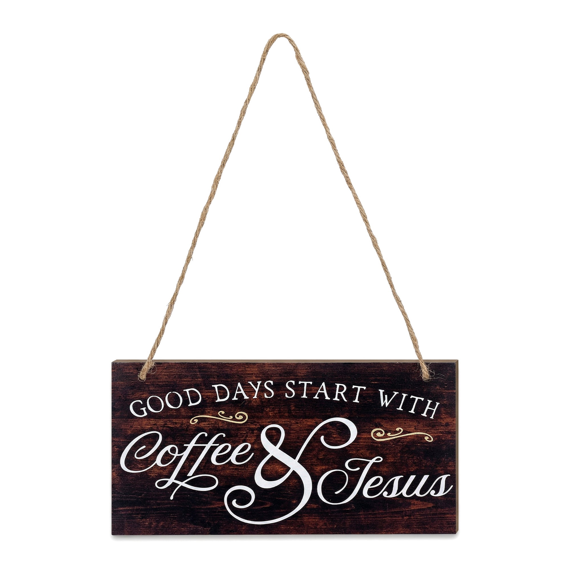 Unique Bargains Coffee Bar Sign Station Decor Rustic Wood Hanging Plaque Style I 3.9in