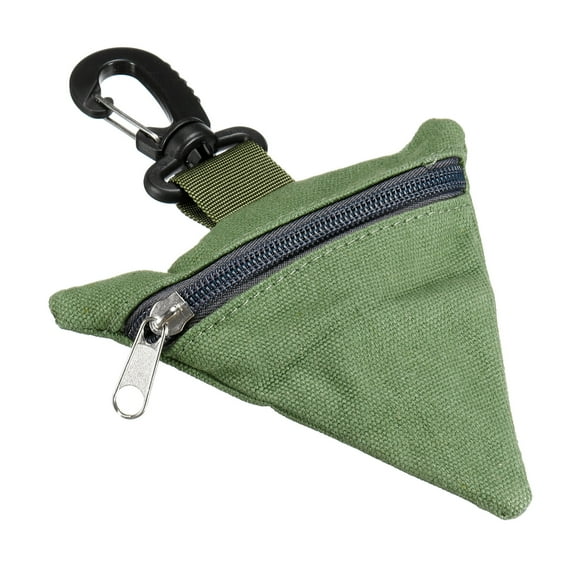 Unique Bargains Coin Purse Outdoor Triangle Wrist Bag Small Changes Wallet Case Green