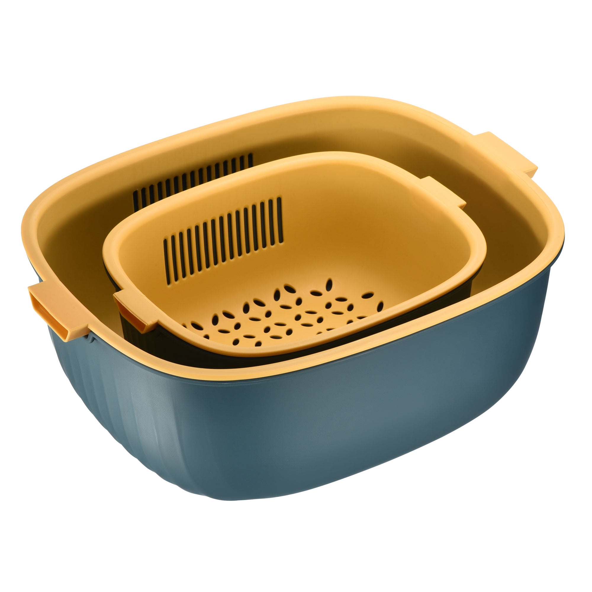 Unique Bargains Colander Food Strainer Bowl Sets Plastic Washing Bowl