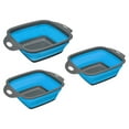thumbnail image 1 of Unique Bargains Collapsible Colander Set Silicone Foldable Food Strainer for Vegetables Blue, 1 of 6