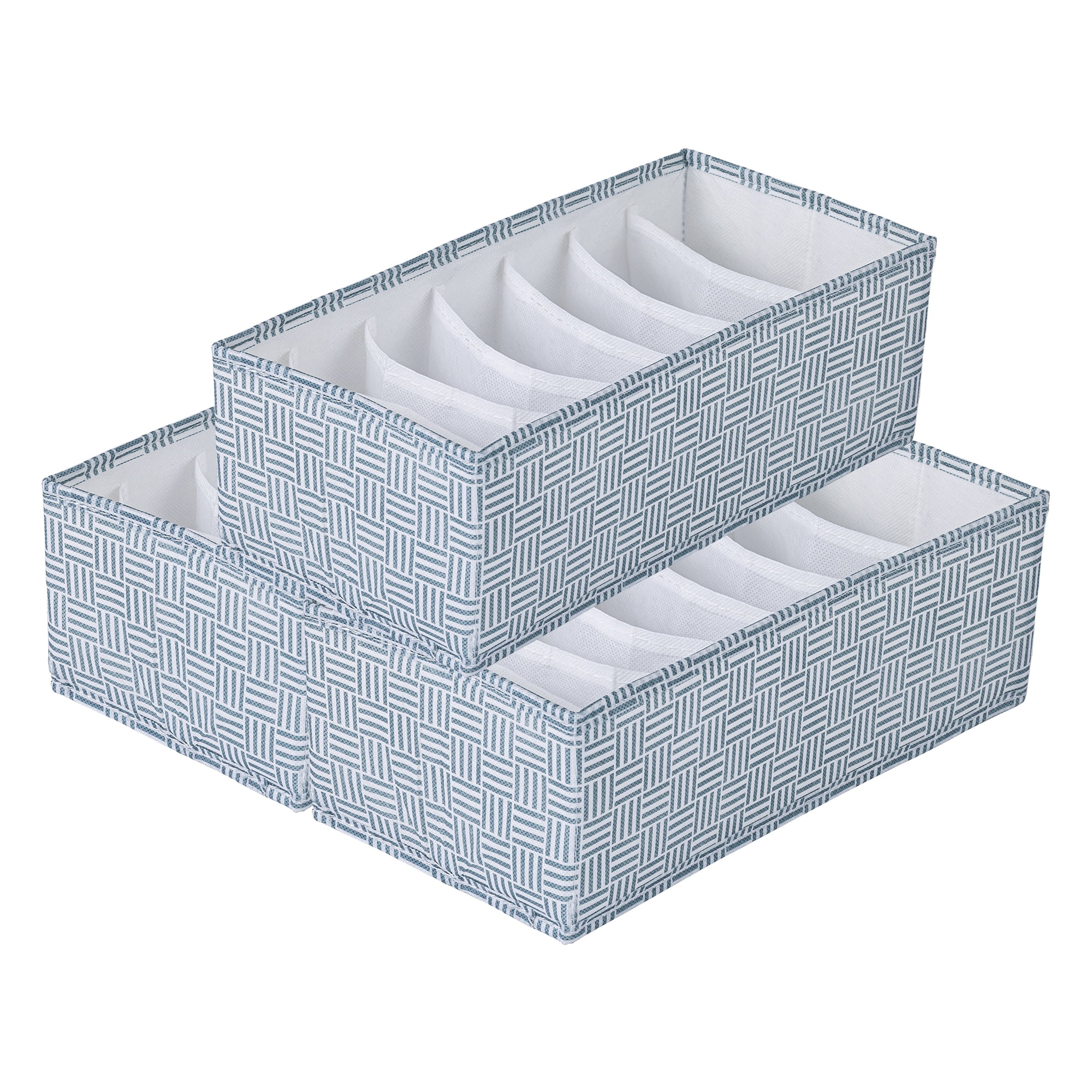Unique Bargains Collapsible Fabric Storage Bin for Closet Light Blue