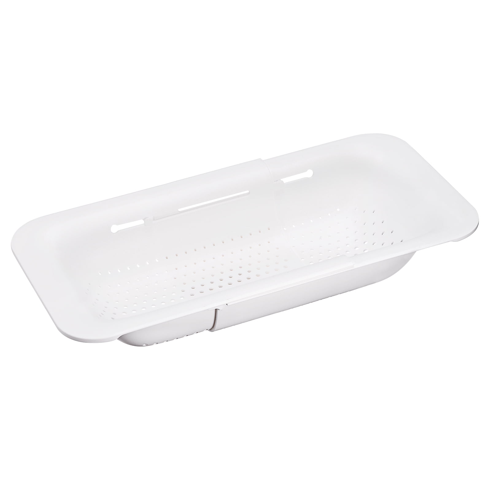 Unique Bargains Collapsible Food Colander Kitchen Plastic Basket for Food 1 Pc White