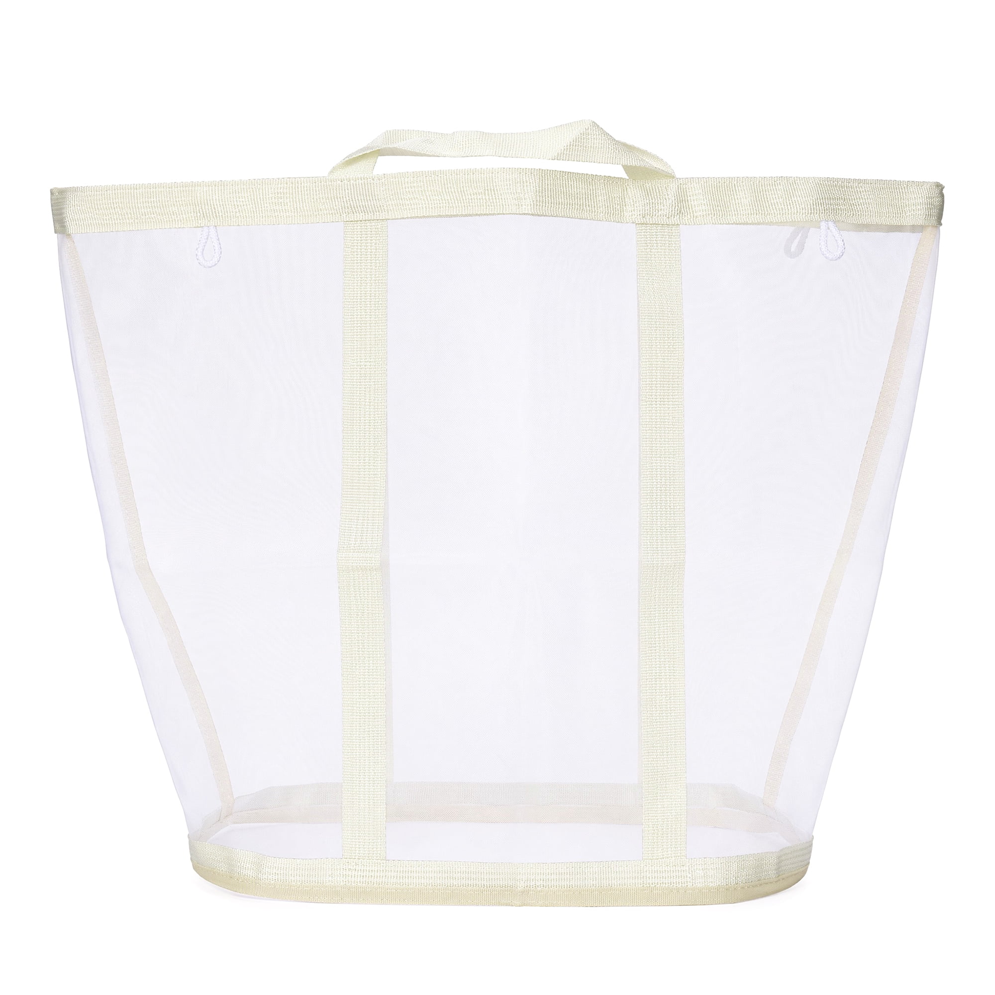 Unique Bargains Collapsible Polyester Laundry Hamper for Home and Travel Use 15.7"x10.2" Beige