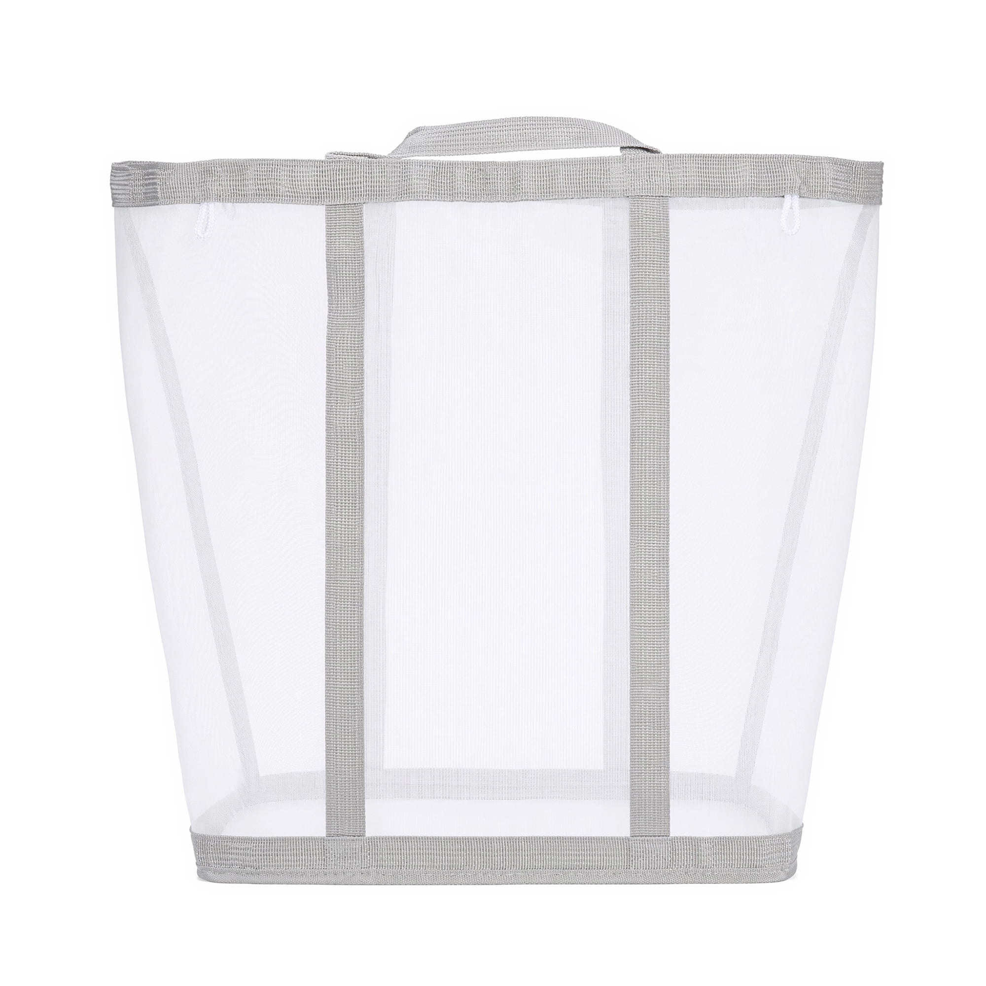 Unique Bargains Collapsible Polyester Laundry Hamper for Home and Travel Use 13.8"x8.7" Gray
