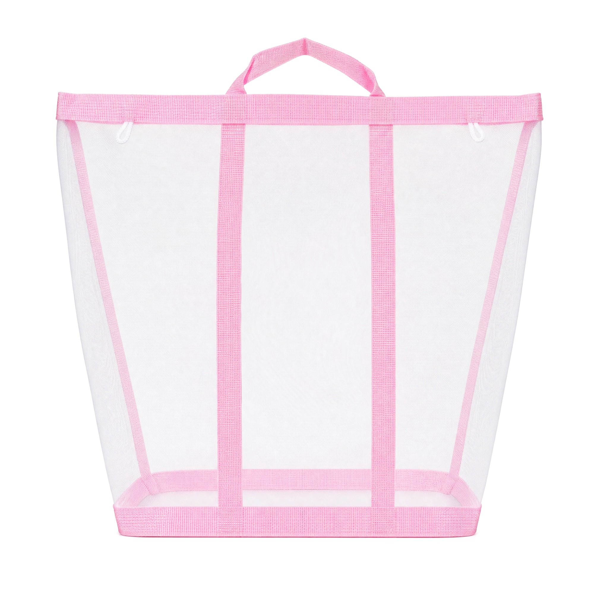Unique Bargains Collapsible Polyester Laundry Hamper for Home and Travel Use 13.8"x8.7" Pink