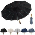 thumbnail image 1 of Unique Bargains Collapsible Portable Windproof Folding Umbrella Light Blue, 1 of 6