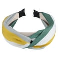 thumbnail image 1 of Unique Bargains Color Block Knotted Wide Headband Fashion Hair Accessories for Women Yellow Gray 1.57" Width, 1 of 7