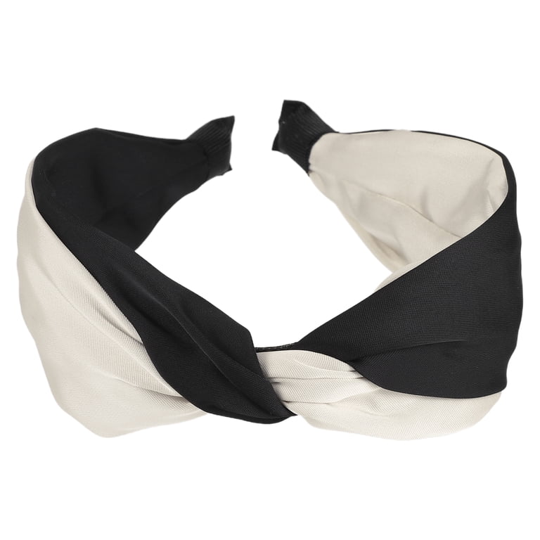 Unique Bargains Color Block Satin Wide Headband Fashion Hair  display picture 2