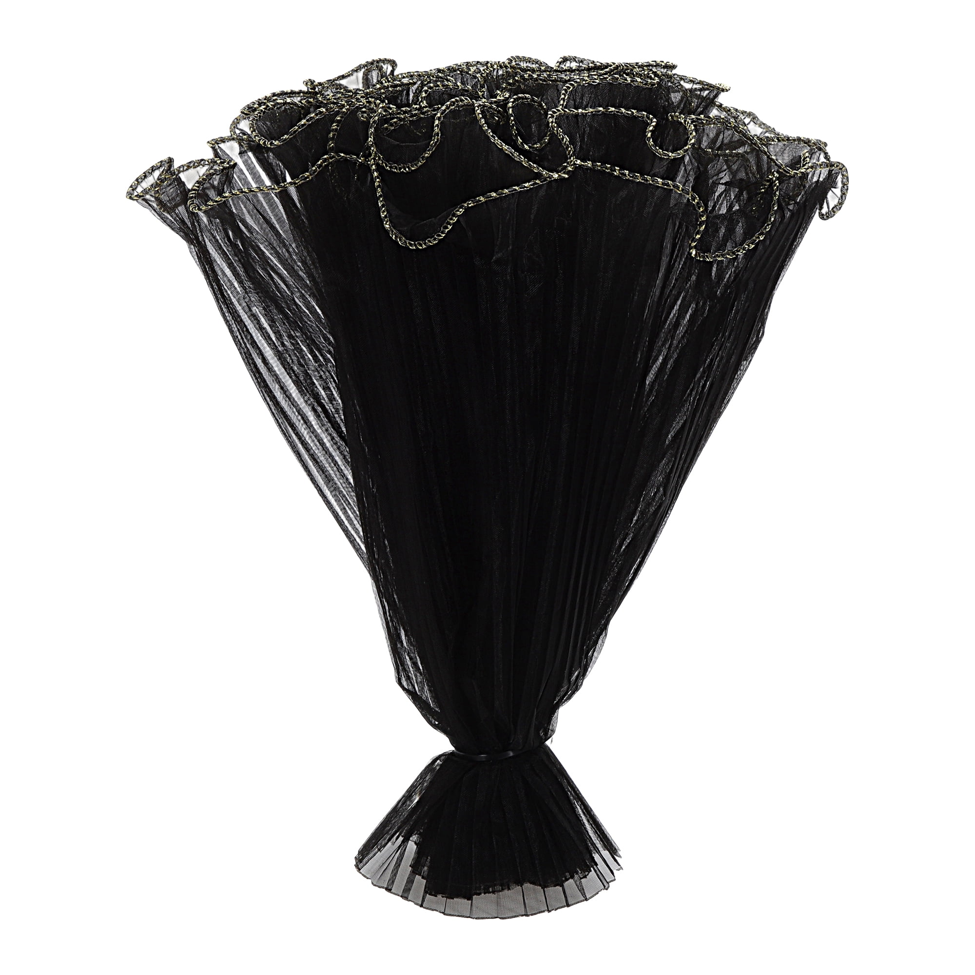 Unique Bargains Color Edge Flower Wrap Paper for All Occasions and Events Black