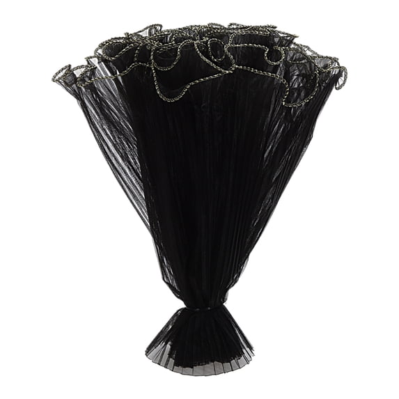 Unique Bargains Color Edge Flower Wrap Paper for All Occasions and Events Black
