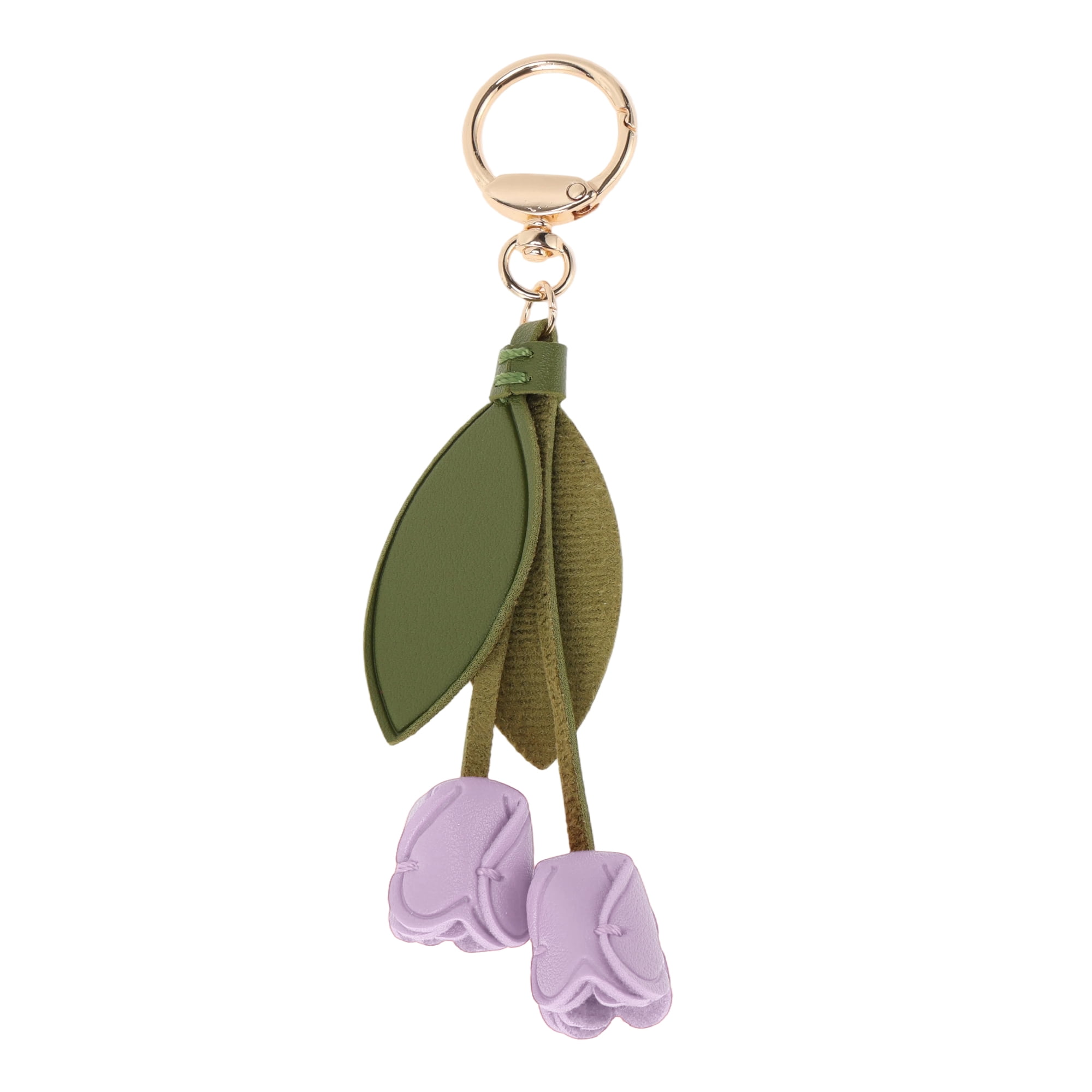 Unique Bargains Colorful Flower Leaf Handbag Charm For Any Occasion 1 Pc Purple