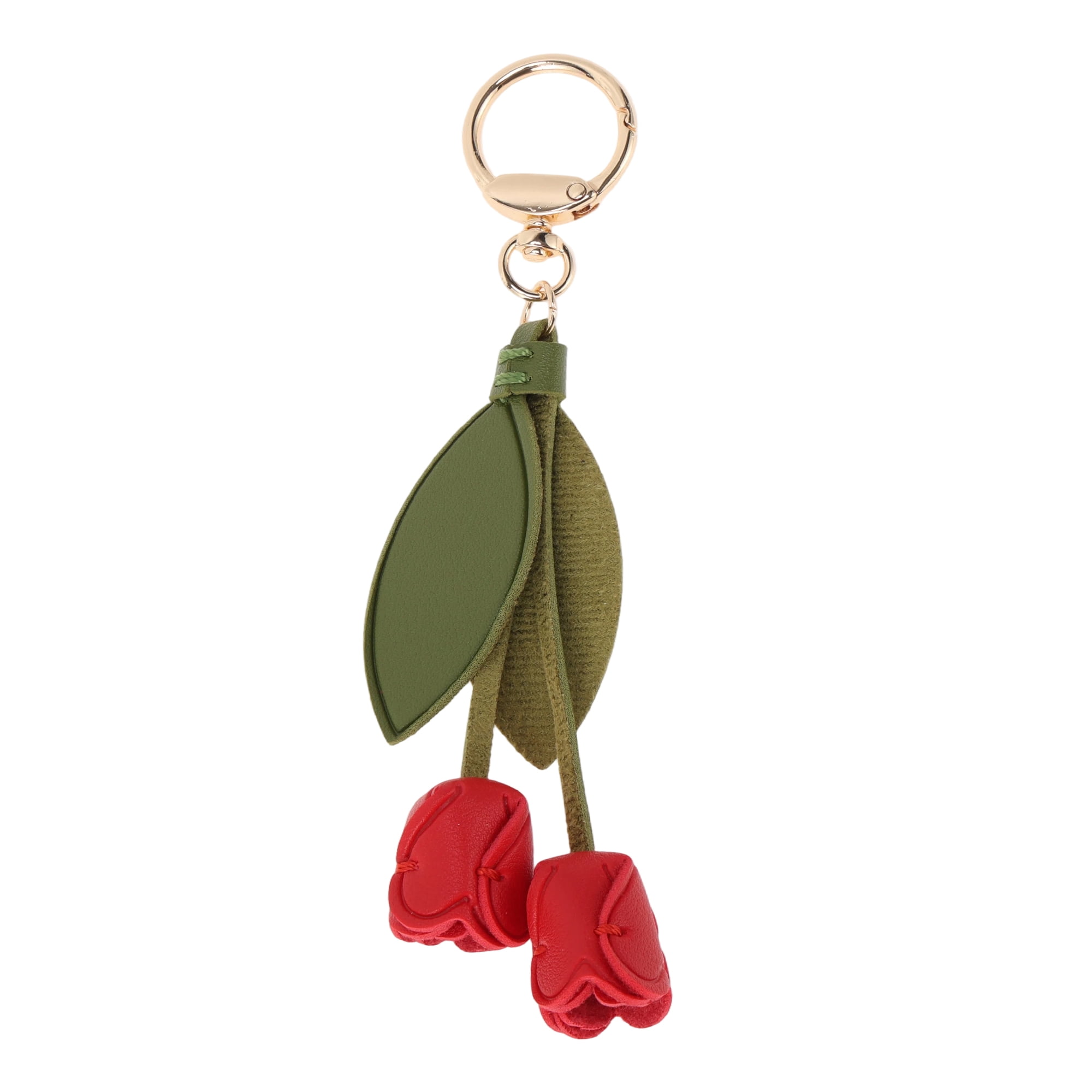 Unique Bargains Colorful Flower Leaf Handbag Charm For Any Occasion 1 Pc Red