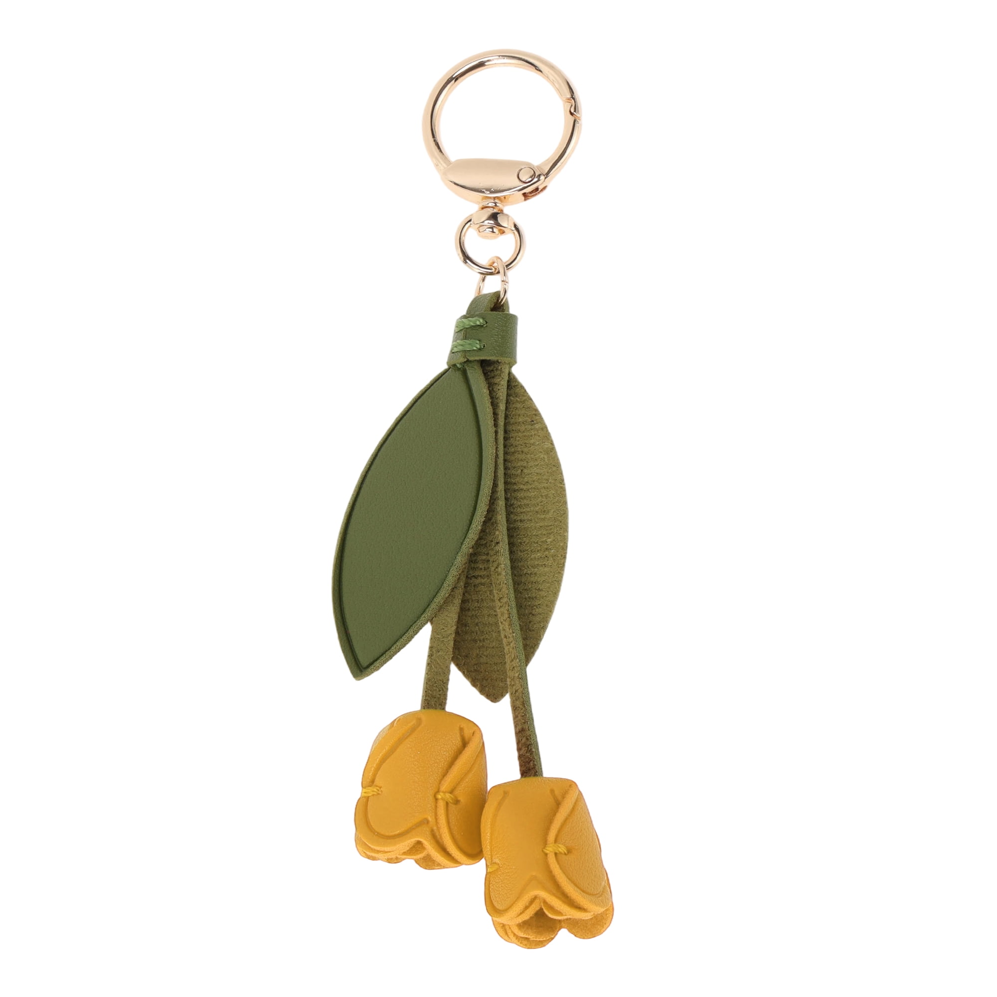 Unique Bargains Colorful Flower Leaf Handbag Charm For Any Occasion 1 Pc Yellow