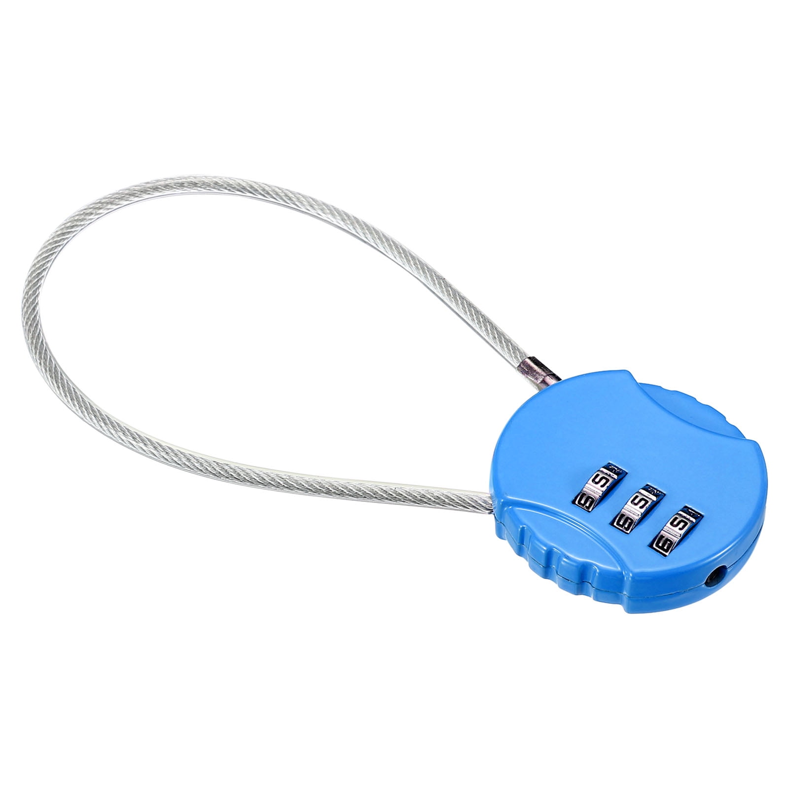 Unique Bargains Combination Lock 3 Digit Luggage Padlock for Gym Locker Bright Blue 1 Pc