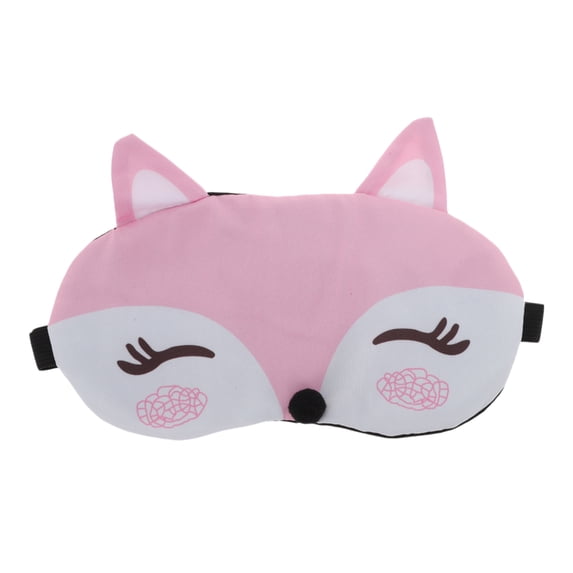 Unique Bargains Comfortable Adjustable Portable Cartoon Fox Sleep Mask Pink